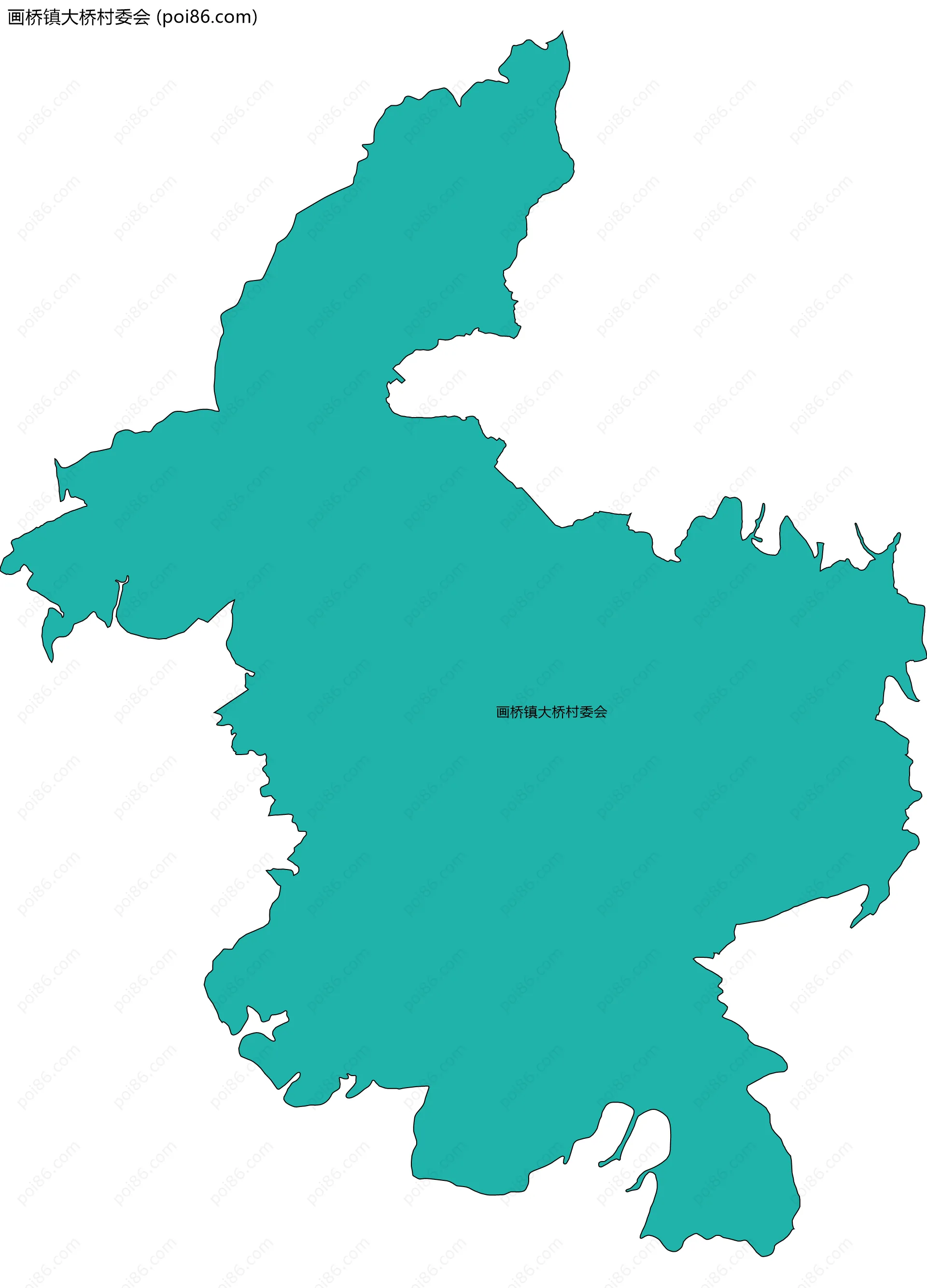 画桥镇大桥村委会边界地图