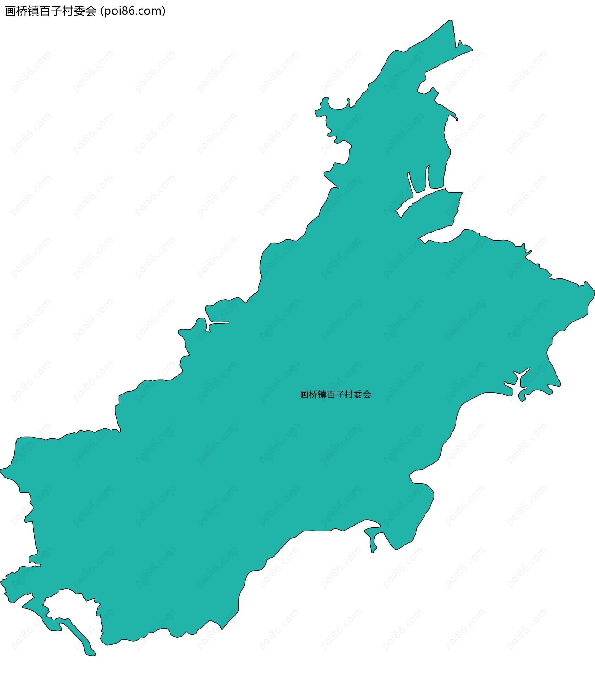 画桥镇百子村委会边界地图