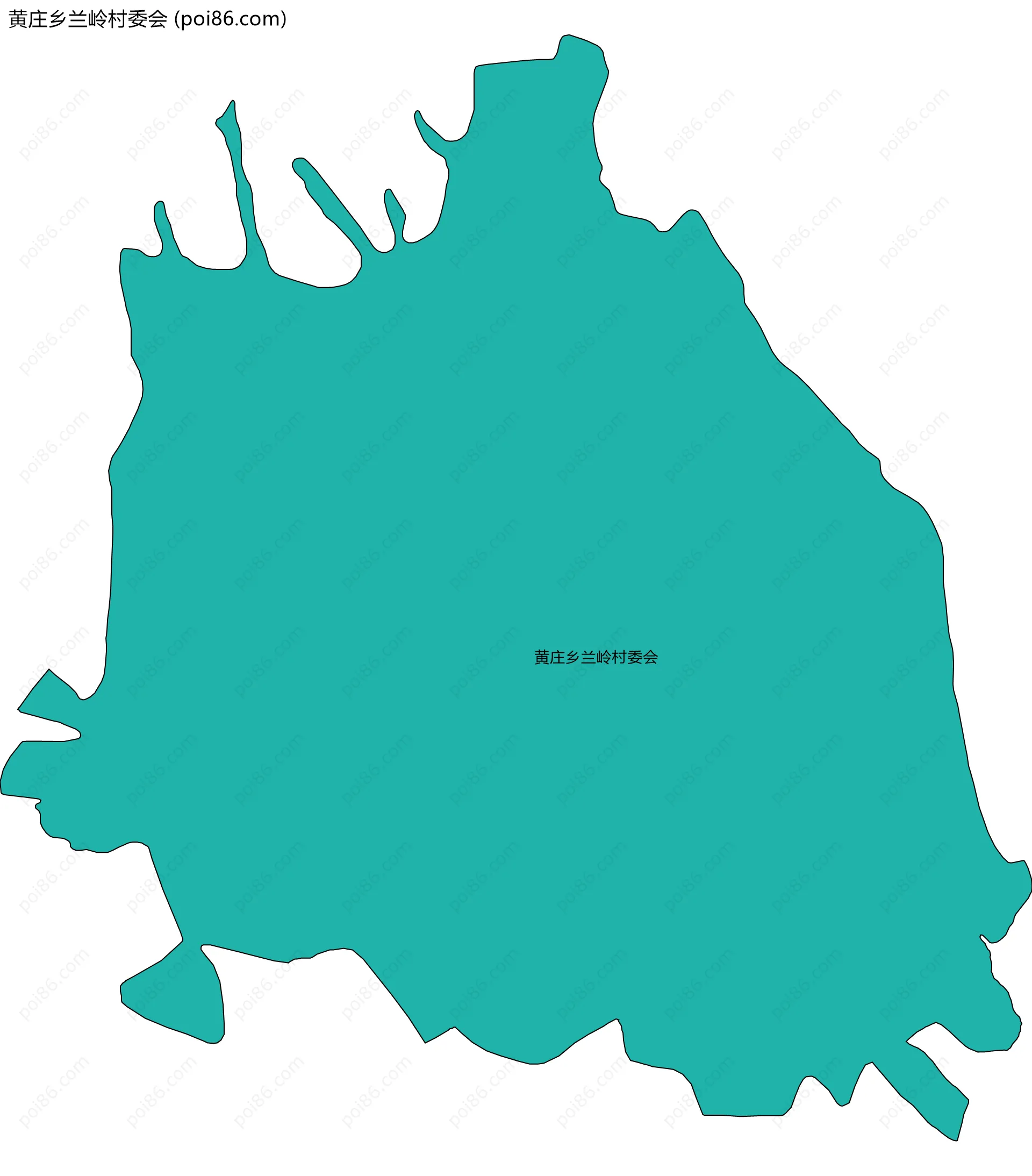 黄庄乡兰岭村委会边界地图