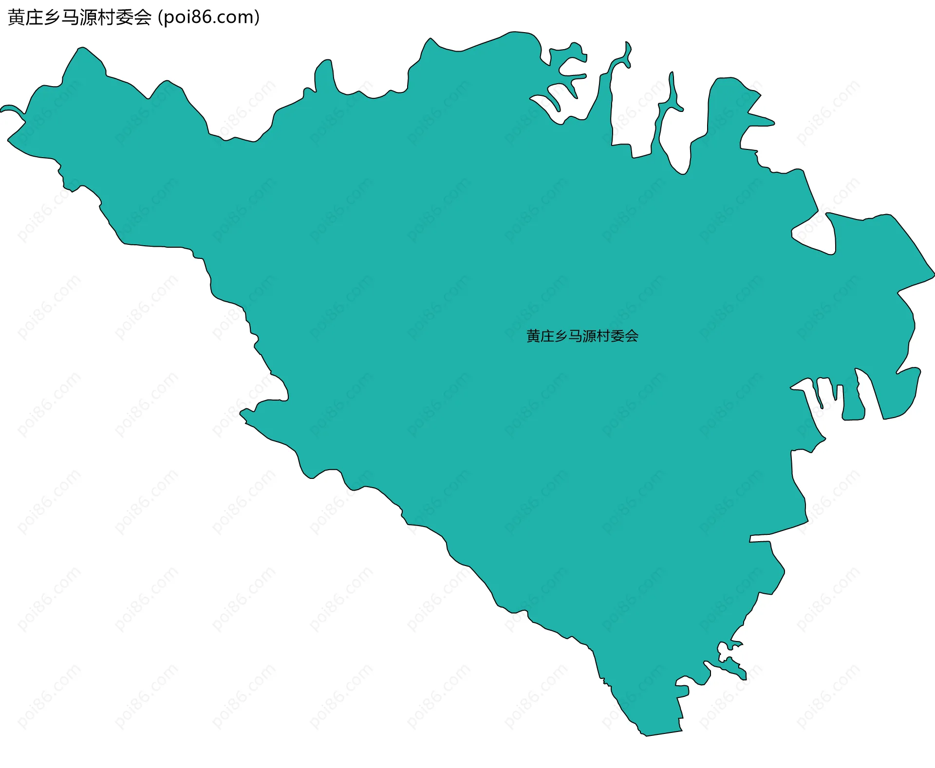 黄庄乡马源村委会边界地图