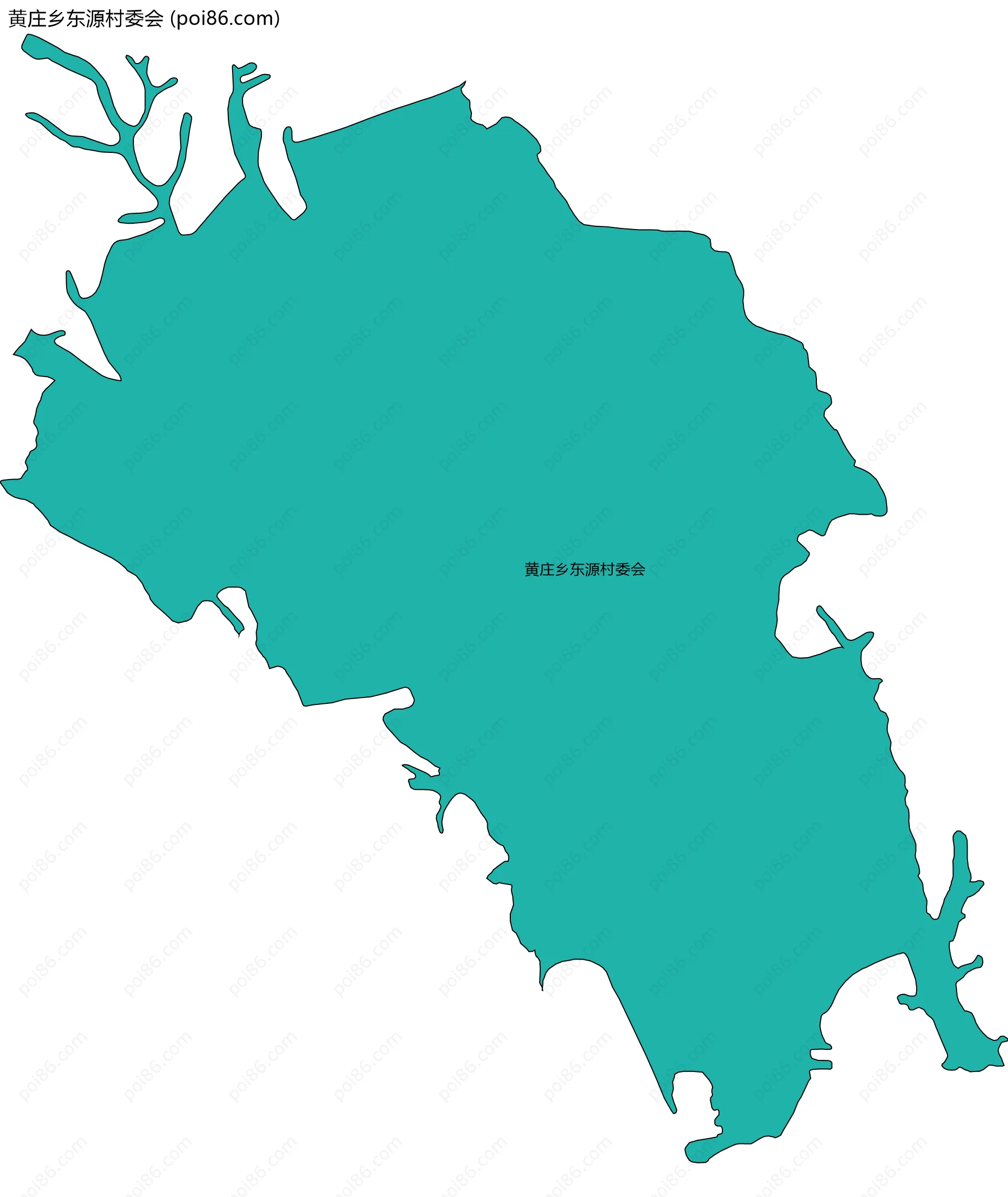 黄庄乡东源村委会边界地图