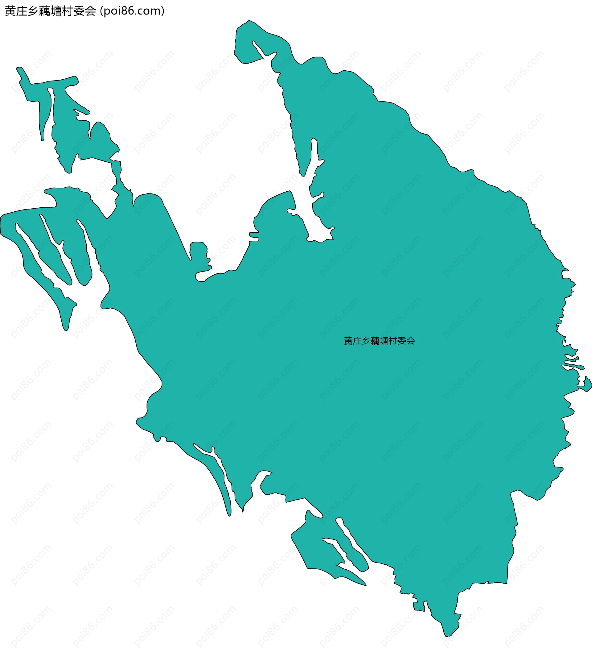 黄庄乡藕塘村委会边界地图