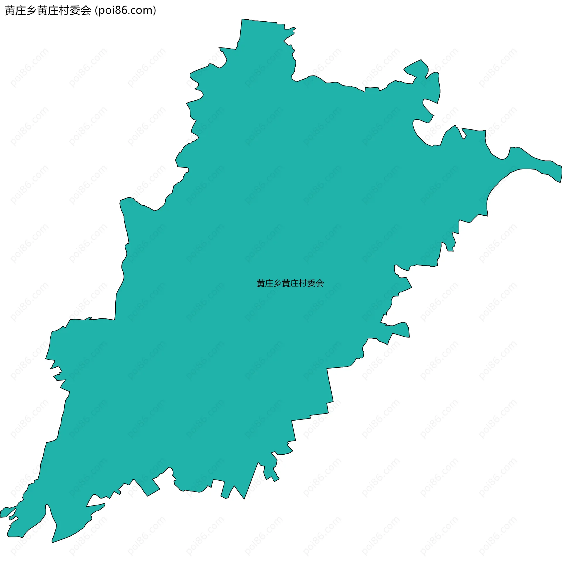 黄庄乡黄庄村委会边界地图