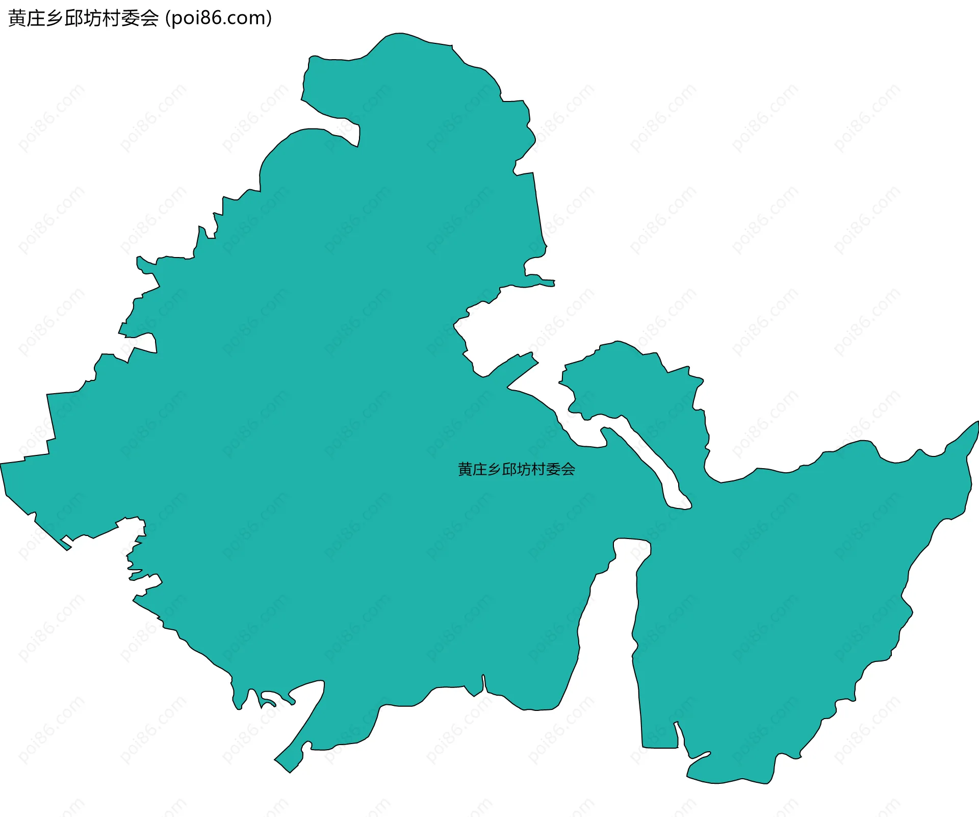 黄庄乡邱坊村委会边界地图