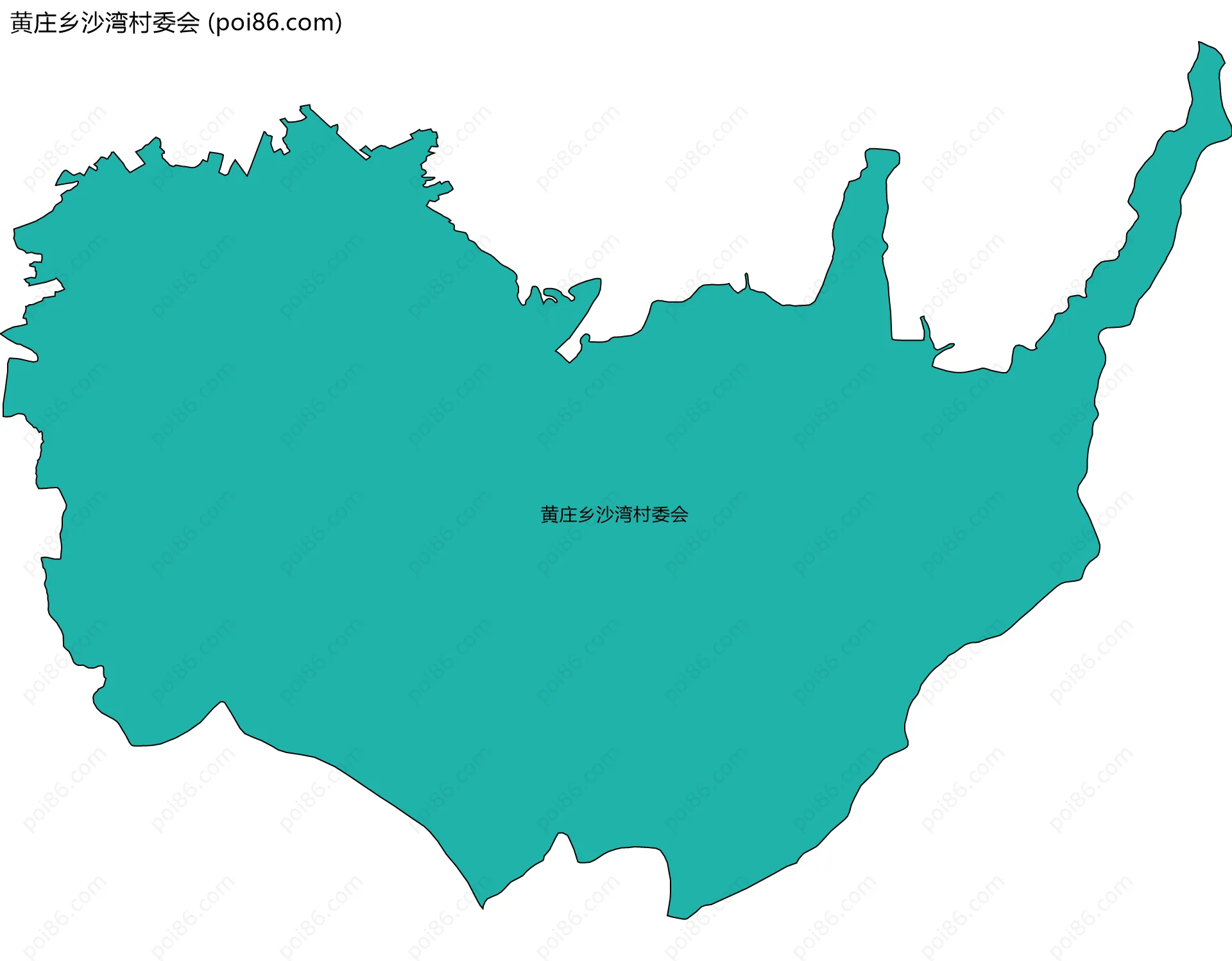 黄庄乡沙湾村委会边界地图