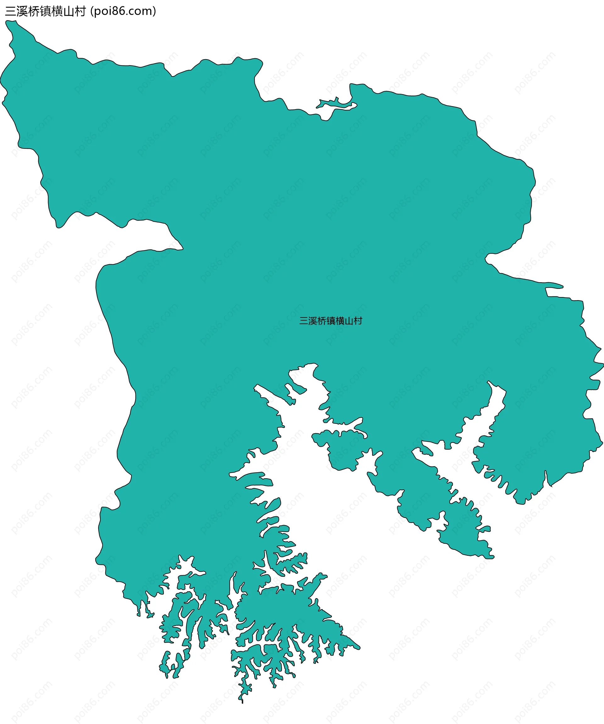 三溪桥镇横山村边界地图