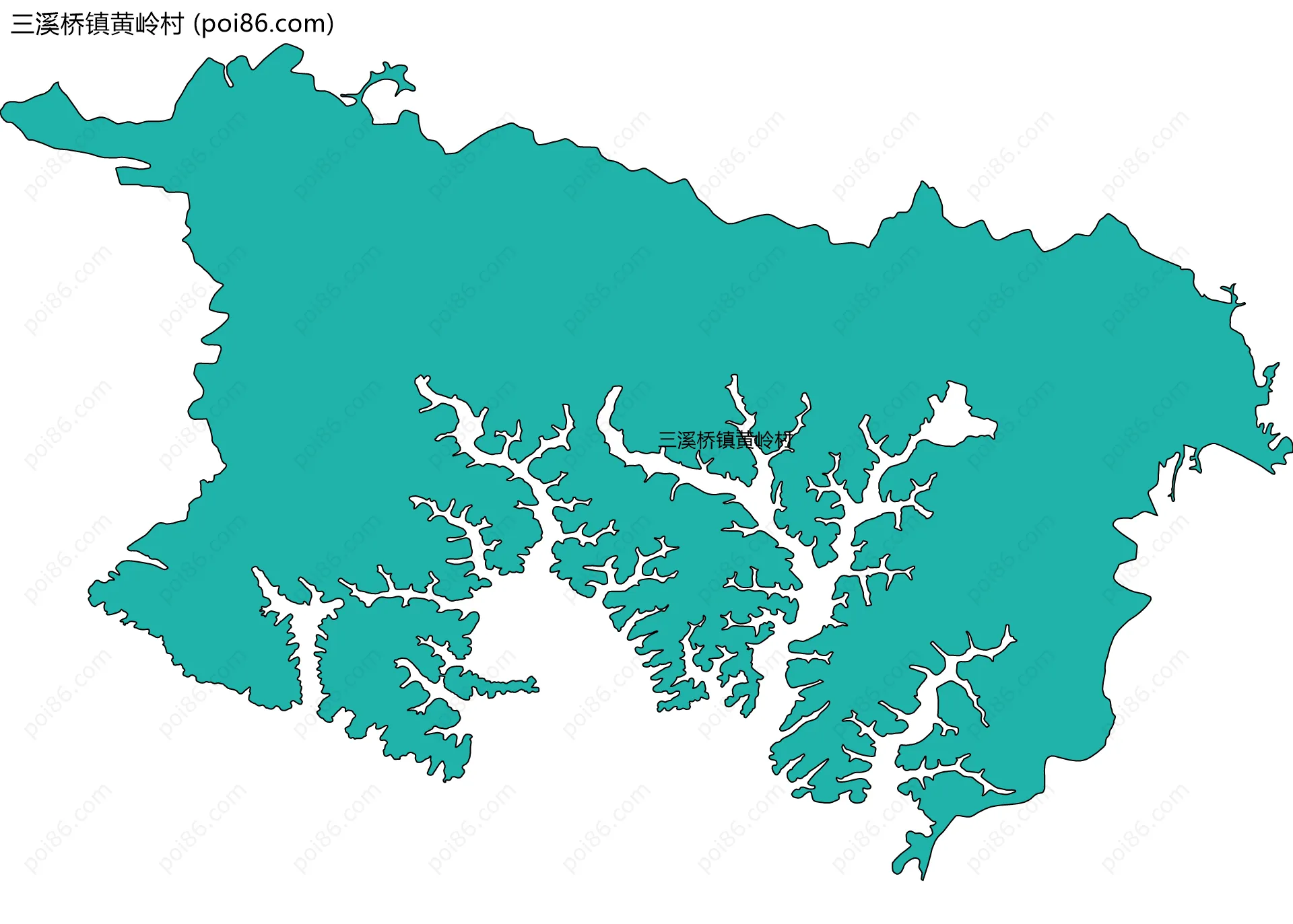 三溪桥镇黄岭村边界地图