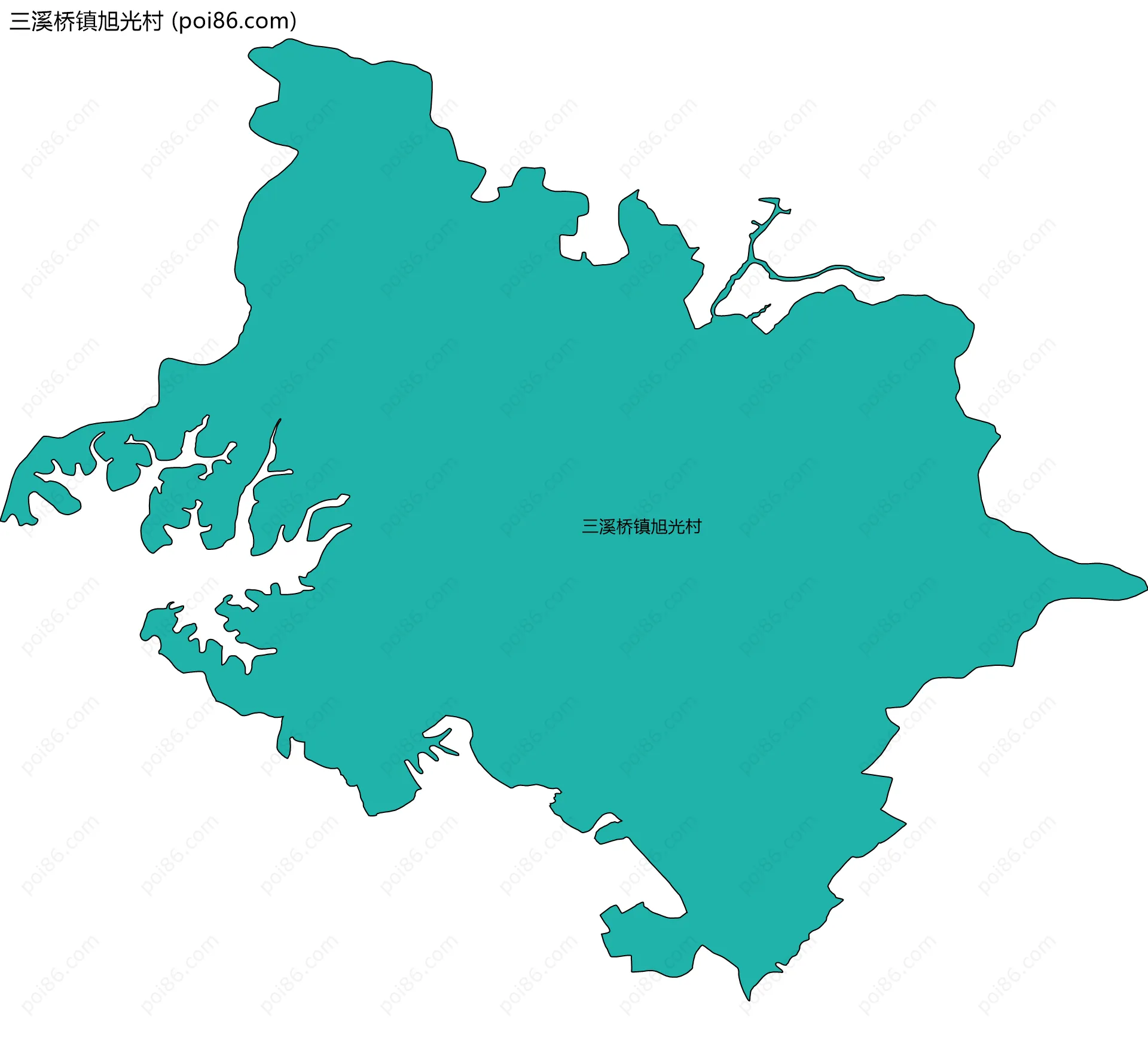 三溪桥镇旭光村边界地图