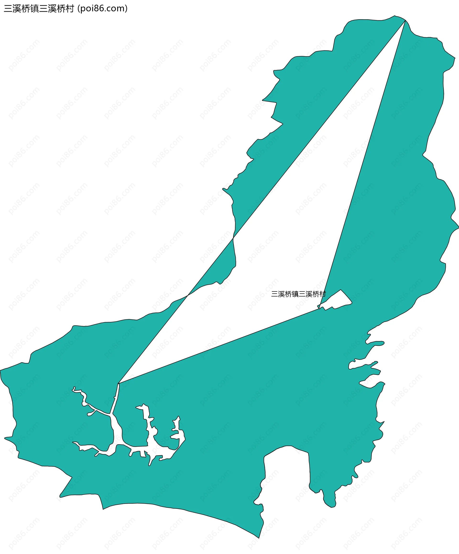 三溪桥镇三溪桥村边界地图