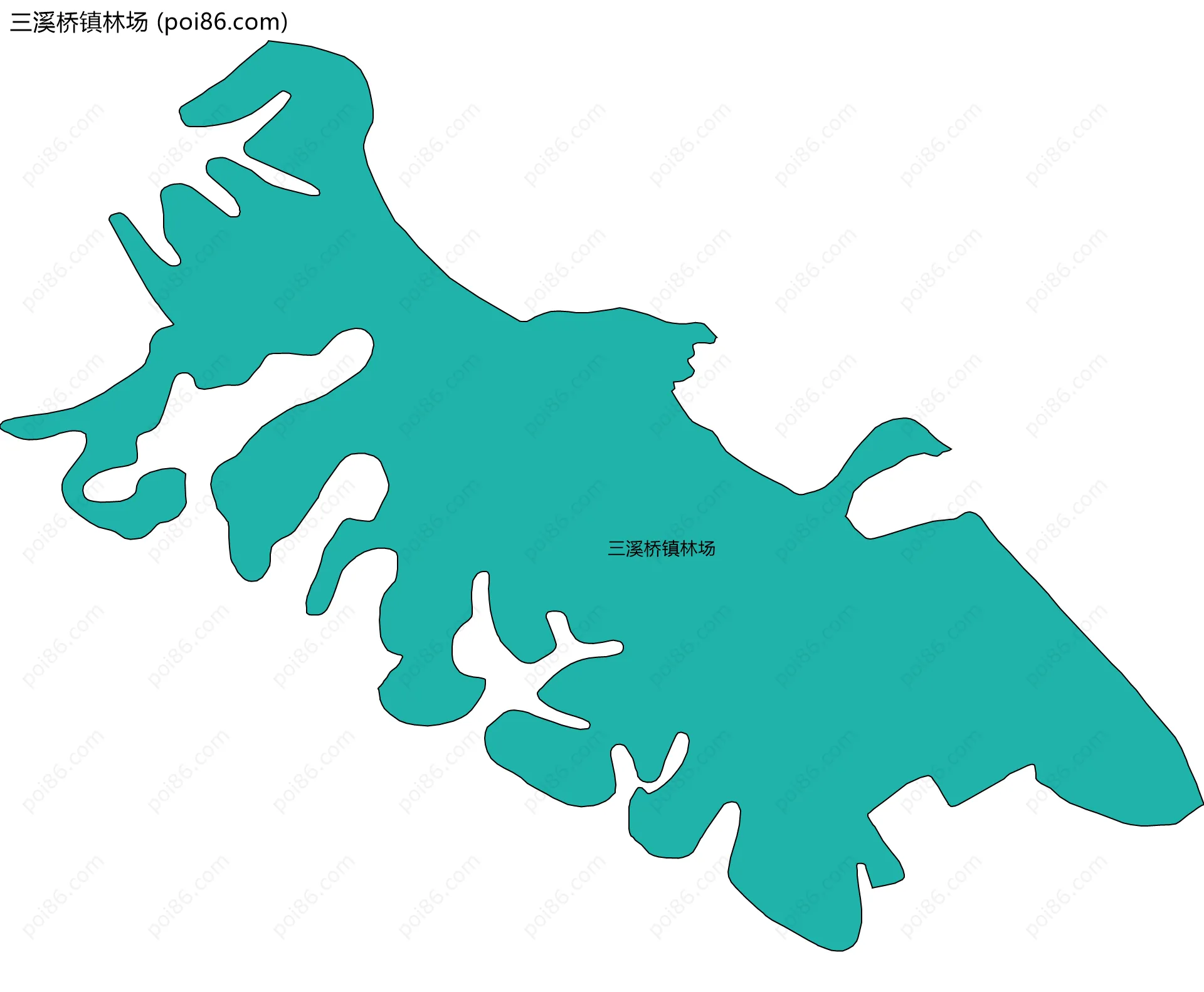 三溪桥镇林场边界地图