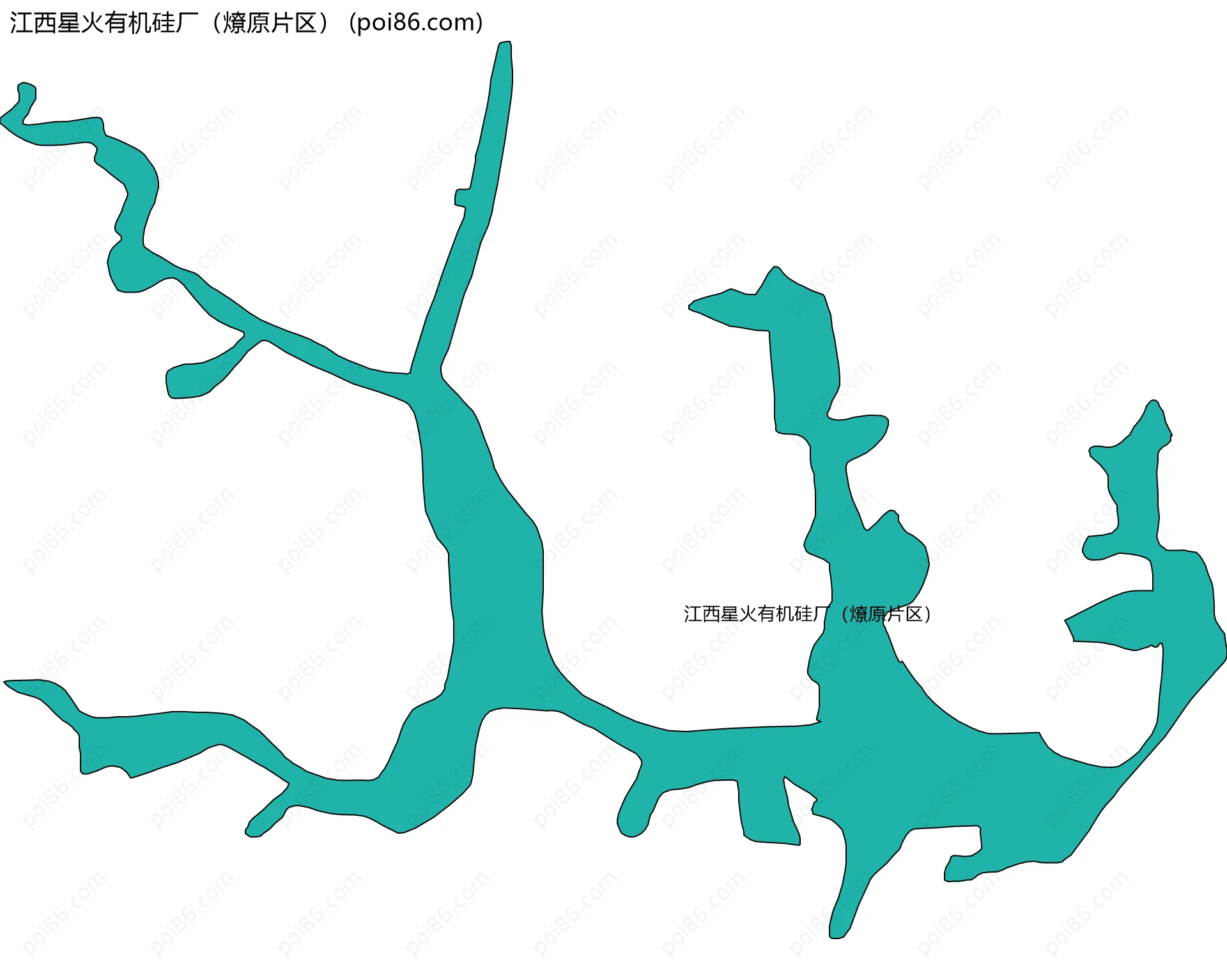 江西星火有机硅厂（燎原片区）边界地图