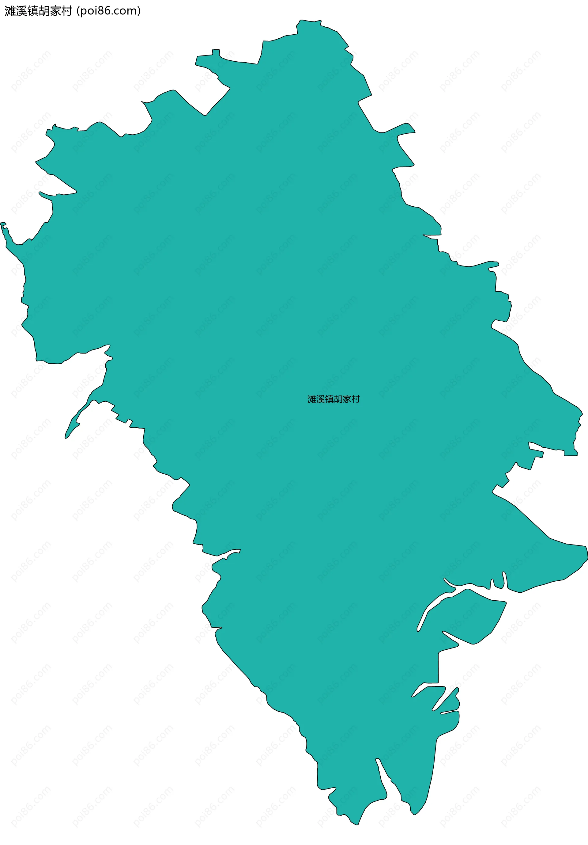 滩溪镇胡家村边界地图