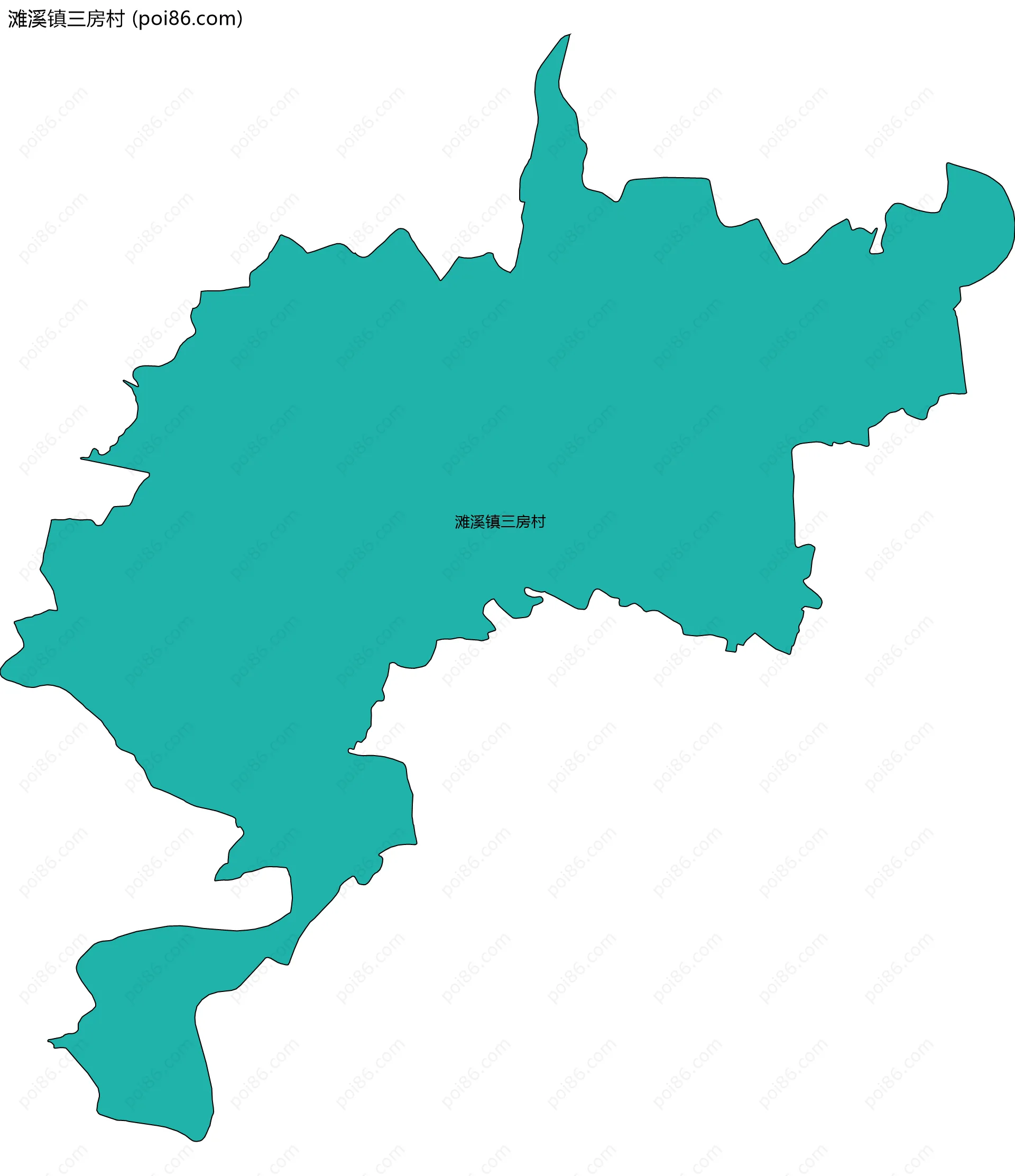 滩溪镇三房村边界地图