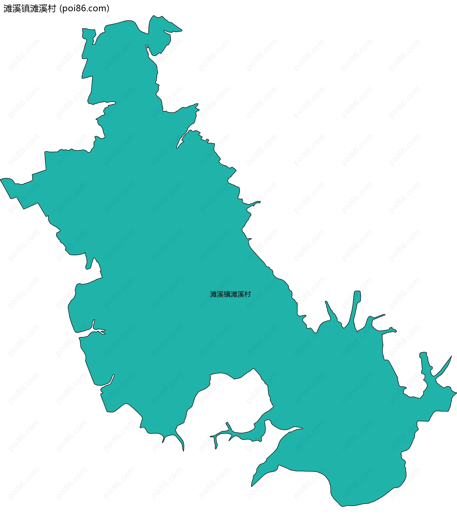 滩溪镇滩溪村边界地图