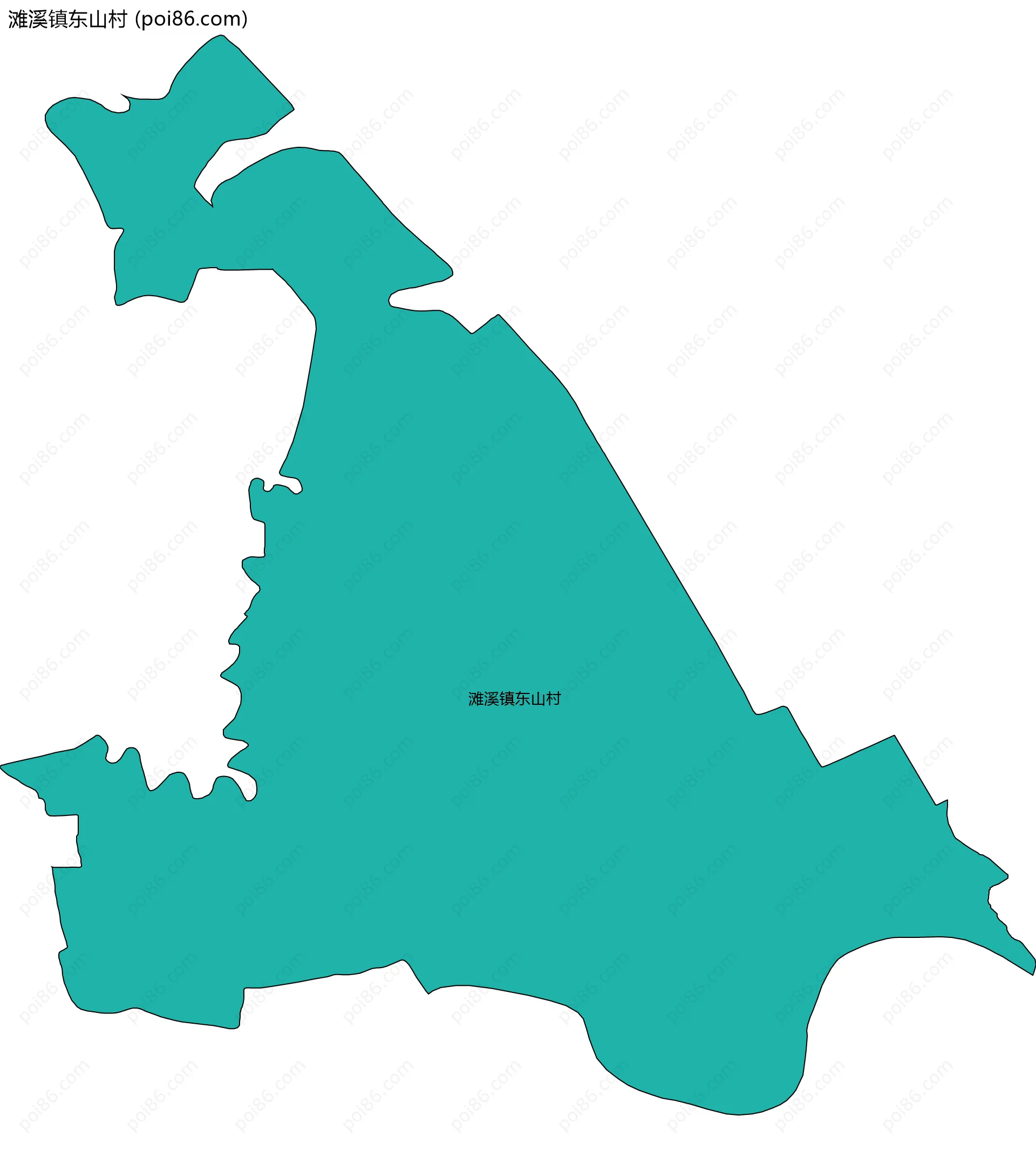 滩溪镇东山村边界地图