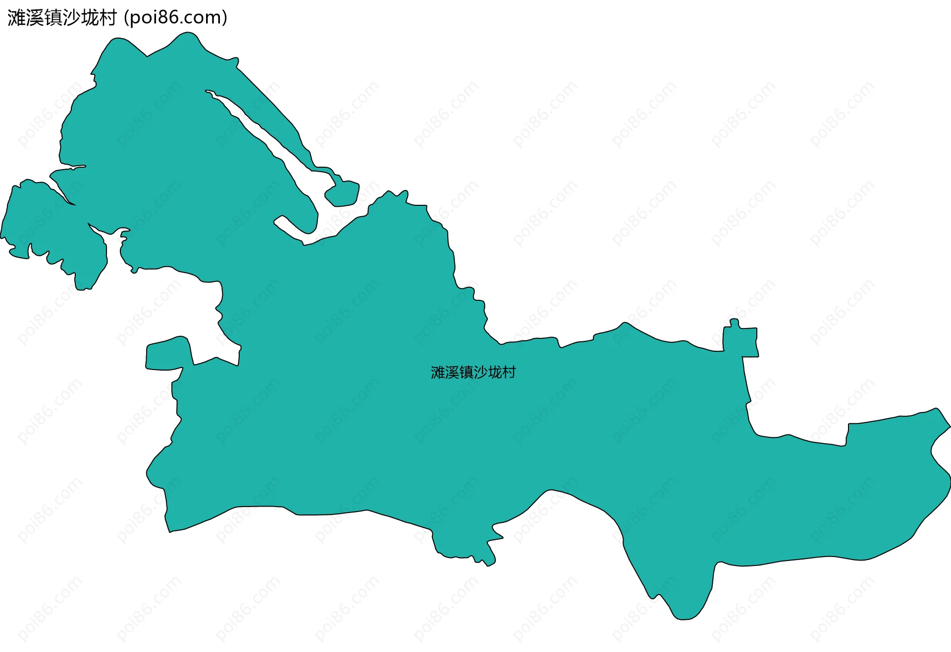 滩溪镇沙垅村边界地图