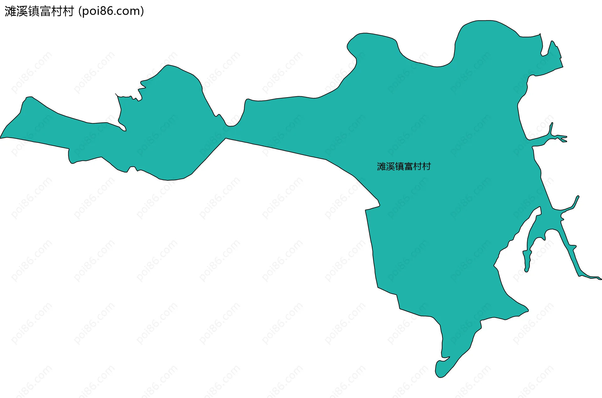 滩溪镇富村村边界地图