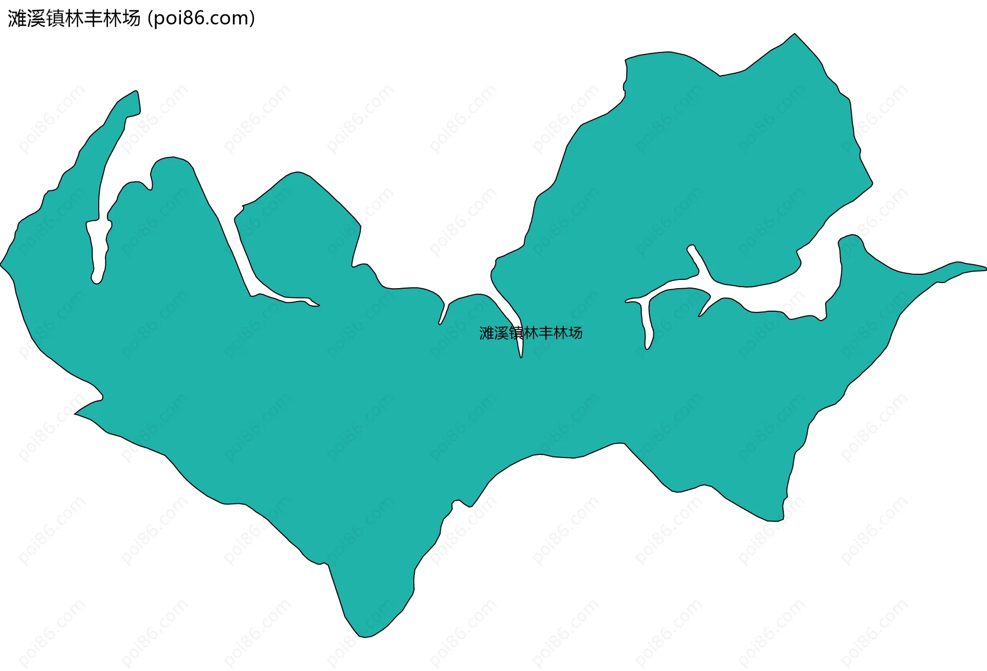 滩溪镇林丰林场边界地图