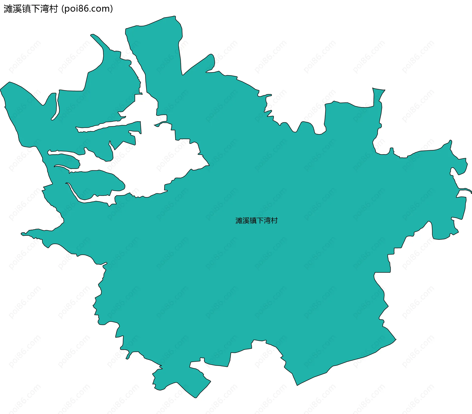 滩溪镇下湾村边界地图