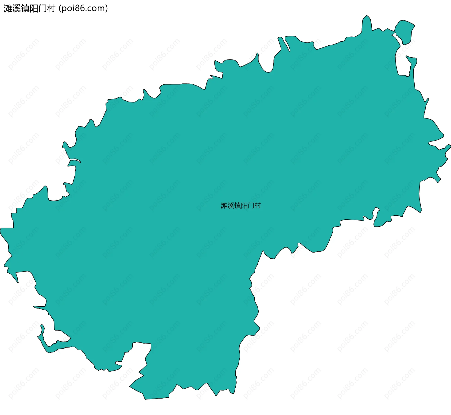 滩溪镇阳门村边界地图