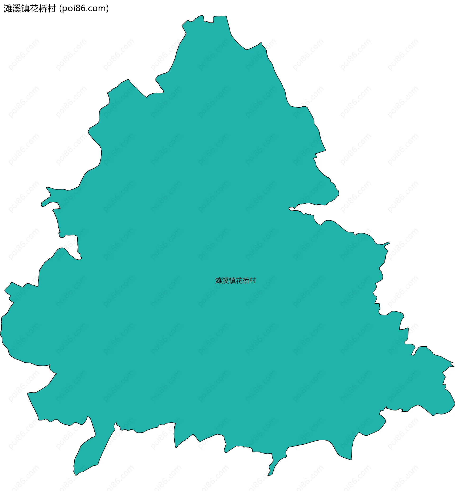 滩溪镇花桥村边界地图