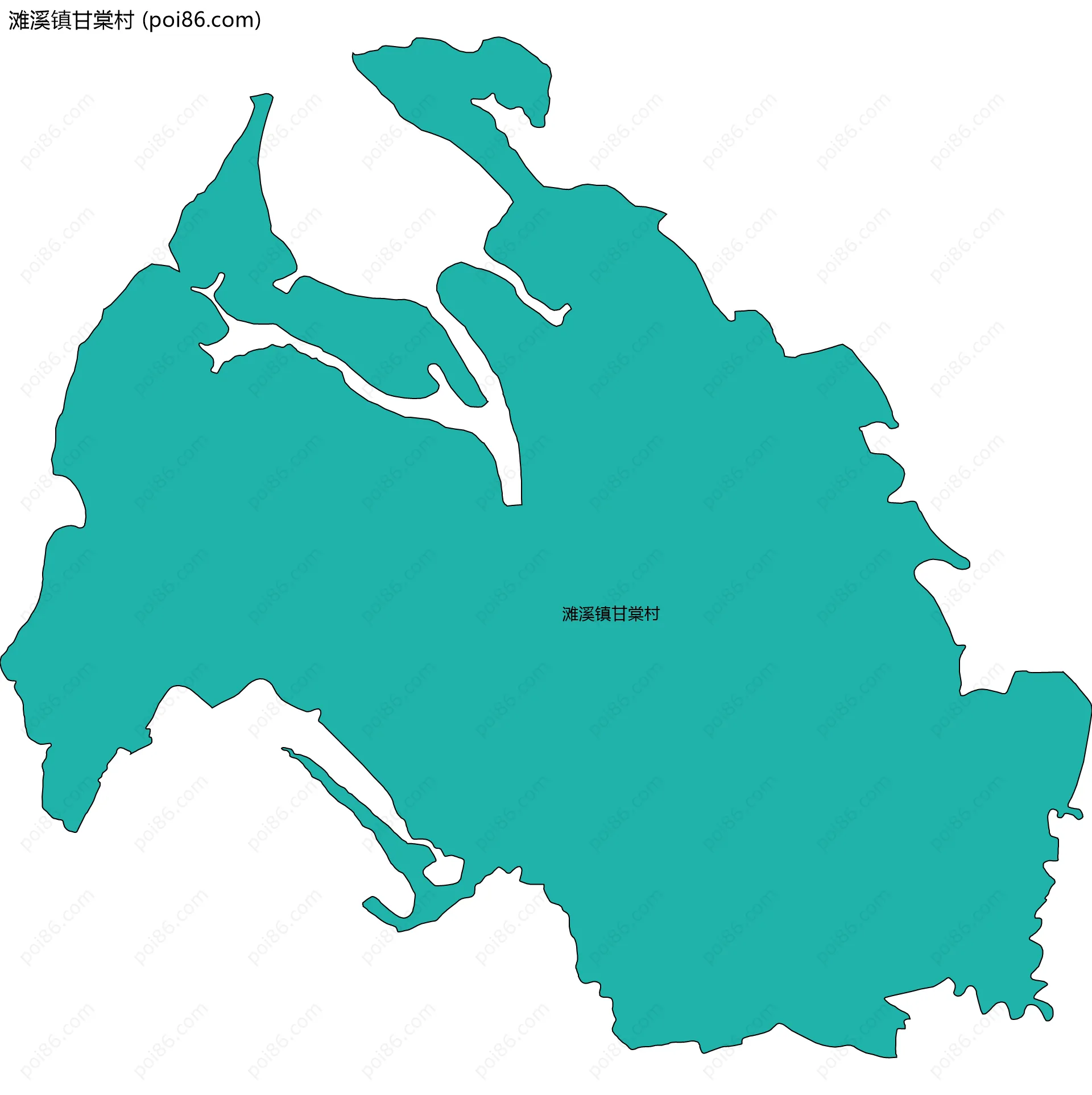 滩溪镇甘棠村边界地图