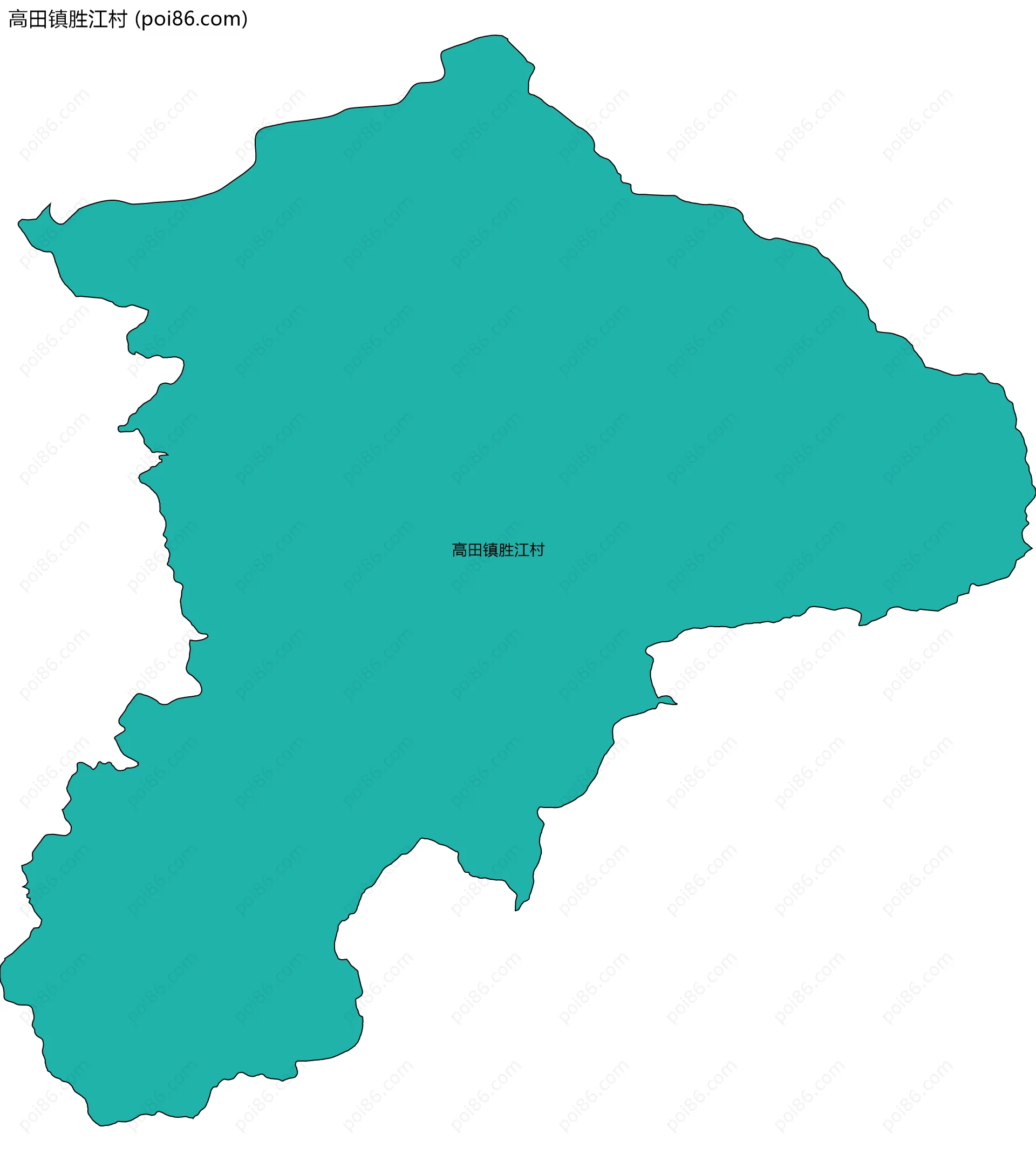 高田镇胜江村边界地图