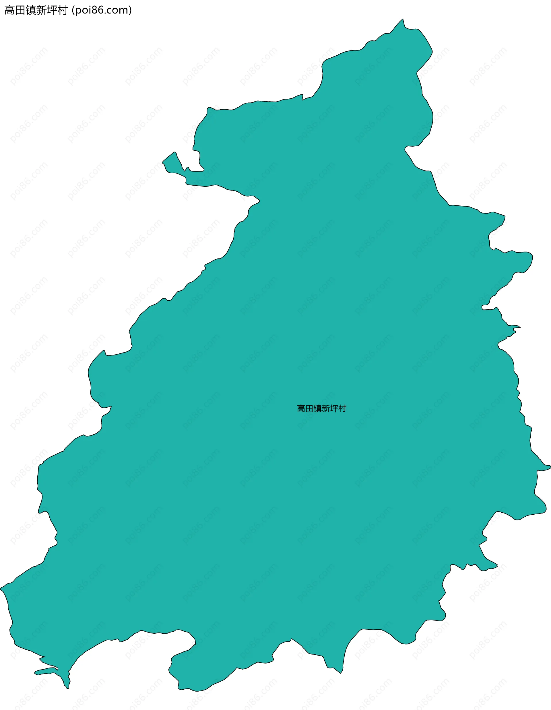 高田镇新坪村边界地图