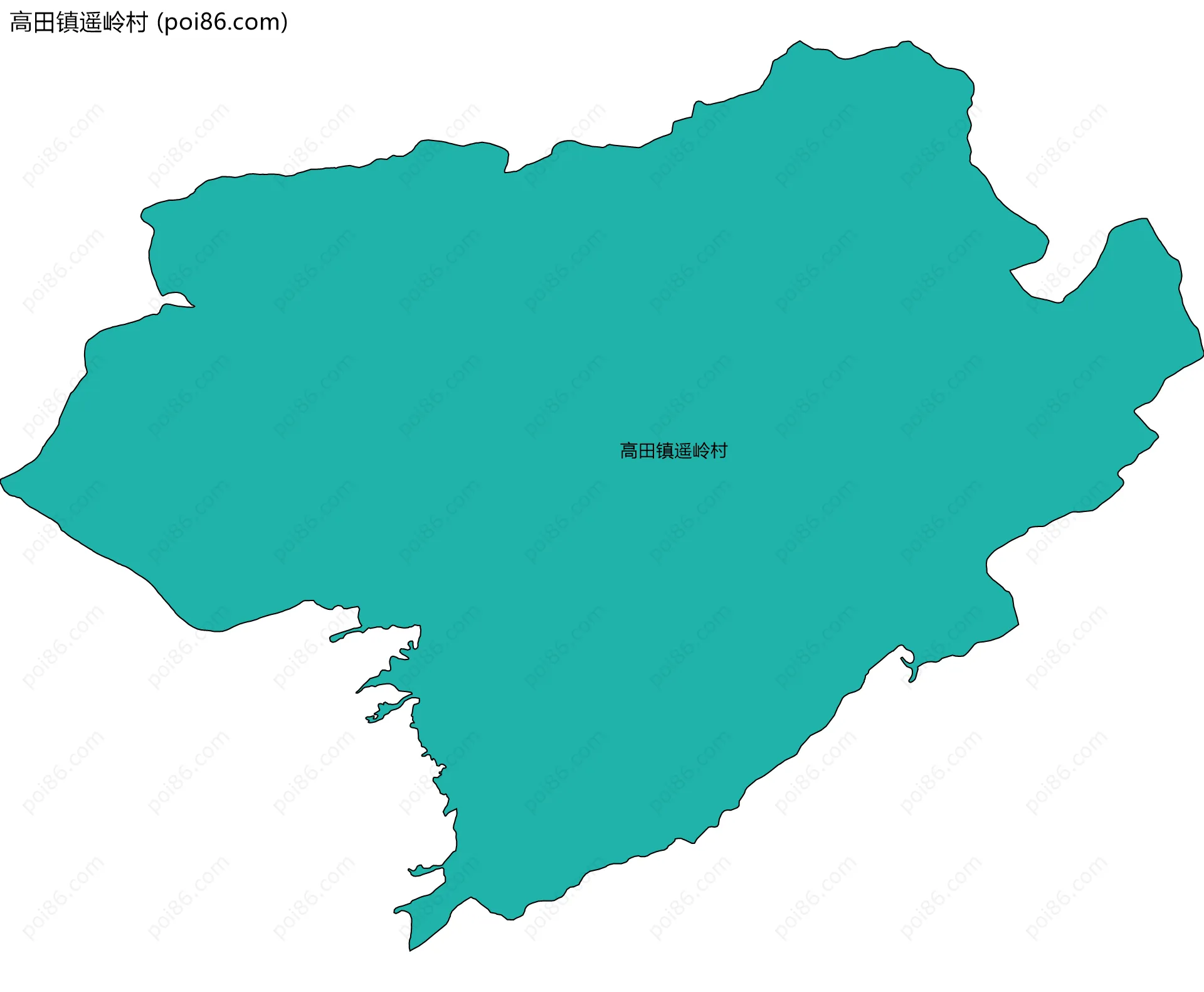 高田镇遥岭村边界地图