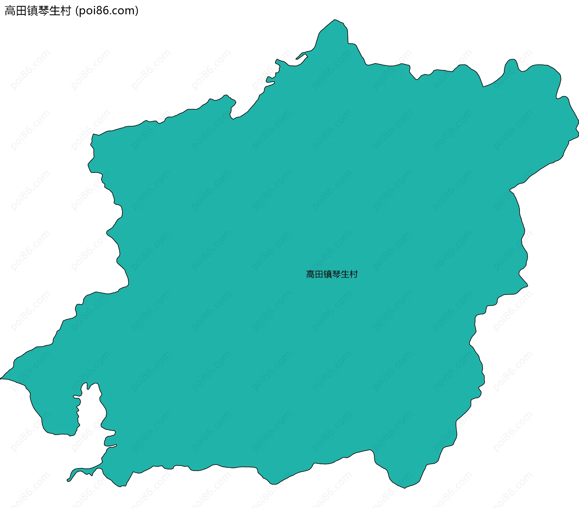 高田镇琴生村边界地图