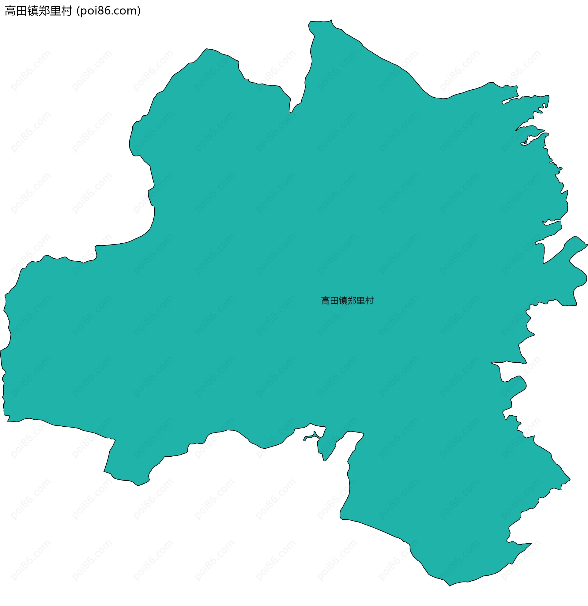 高田镇郑里村边界地图