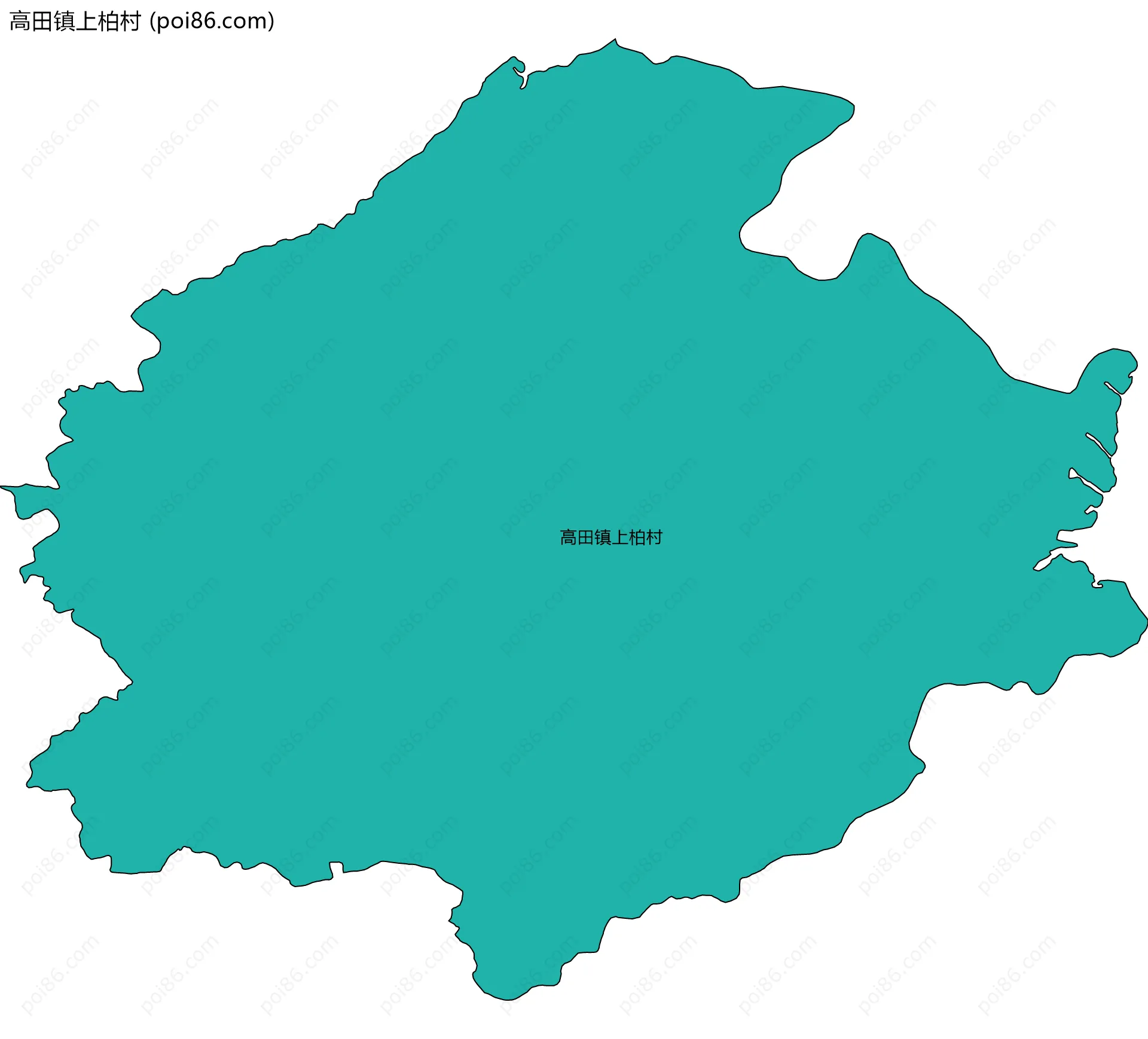 高田镇上柏村边界地图