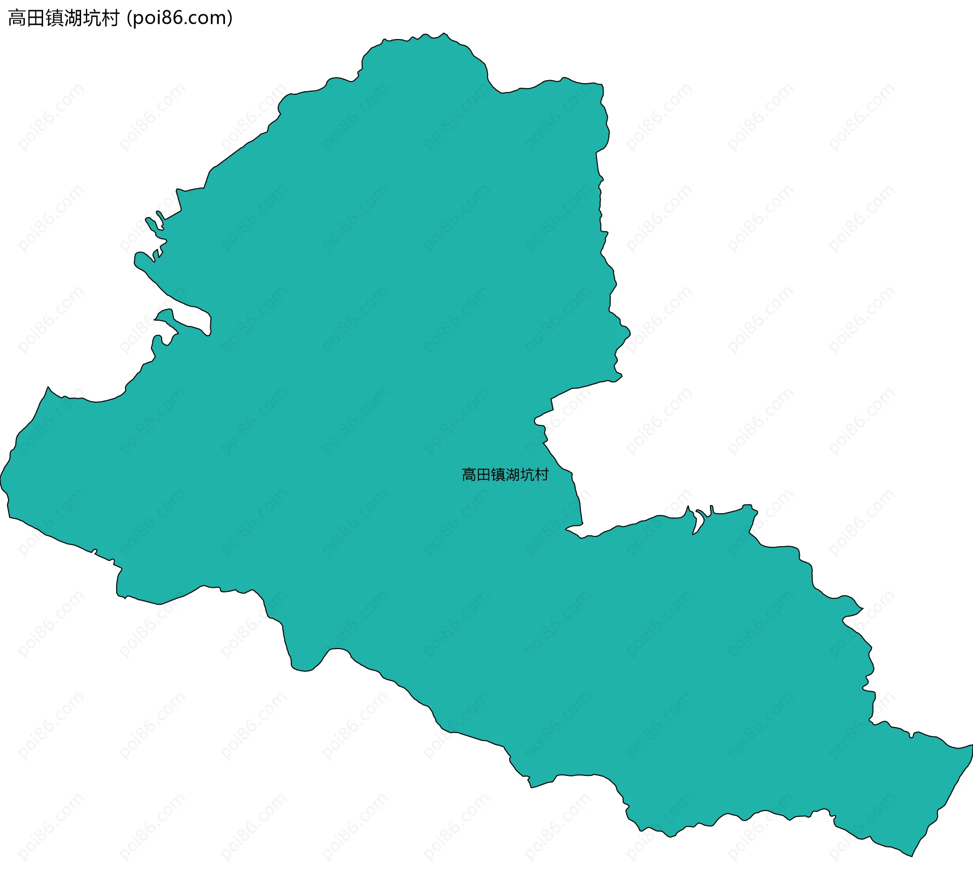 高田镇湖坑村边界地图