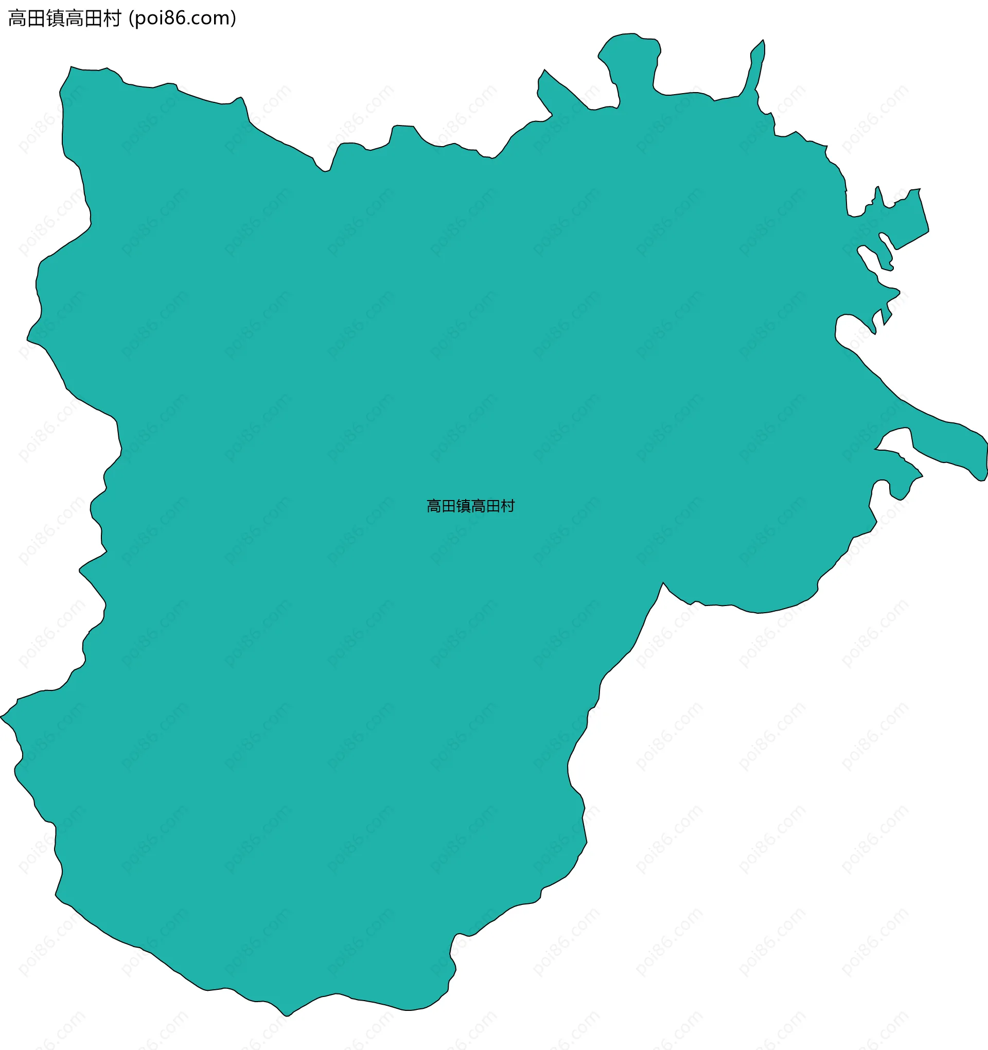 高田镇高田村边界地图