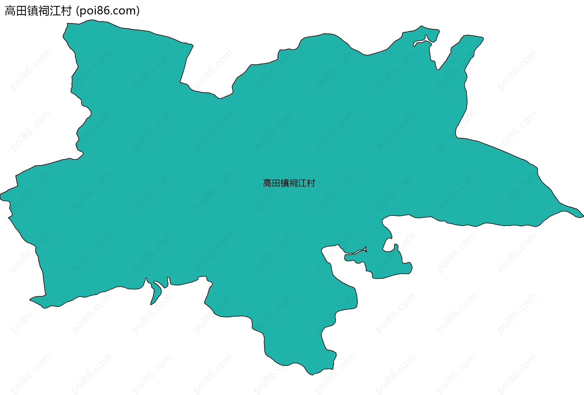 高田镇祠江村边界地图