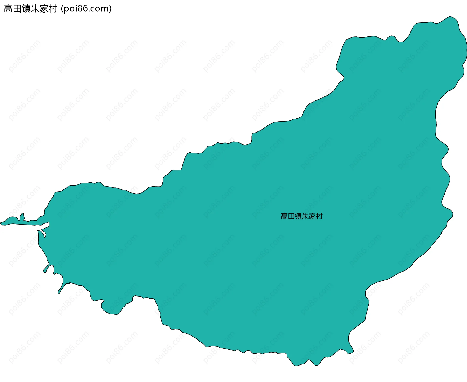 高田镇朱家村边界地图