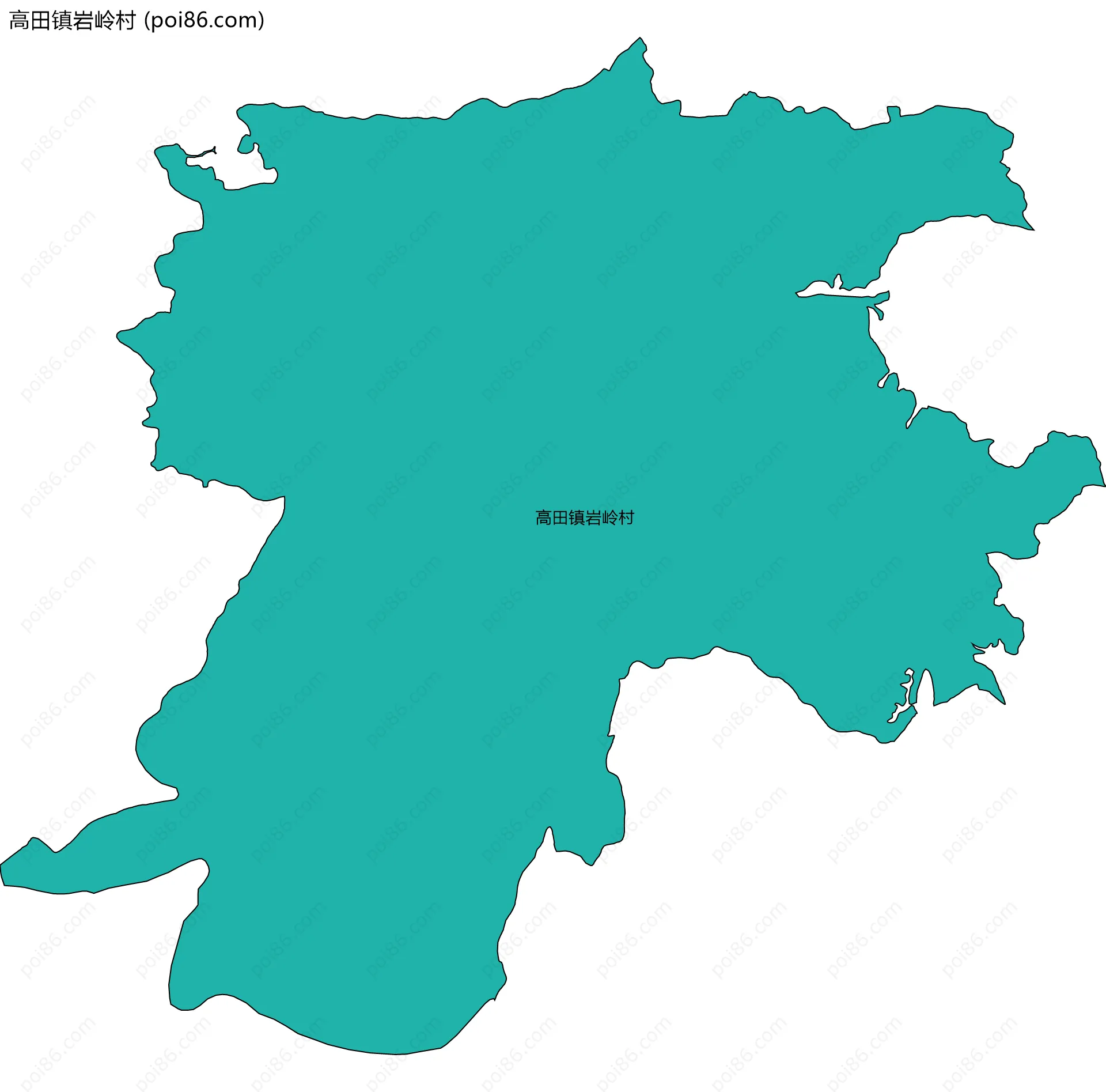 高田镇岩岭村边界地图