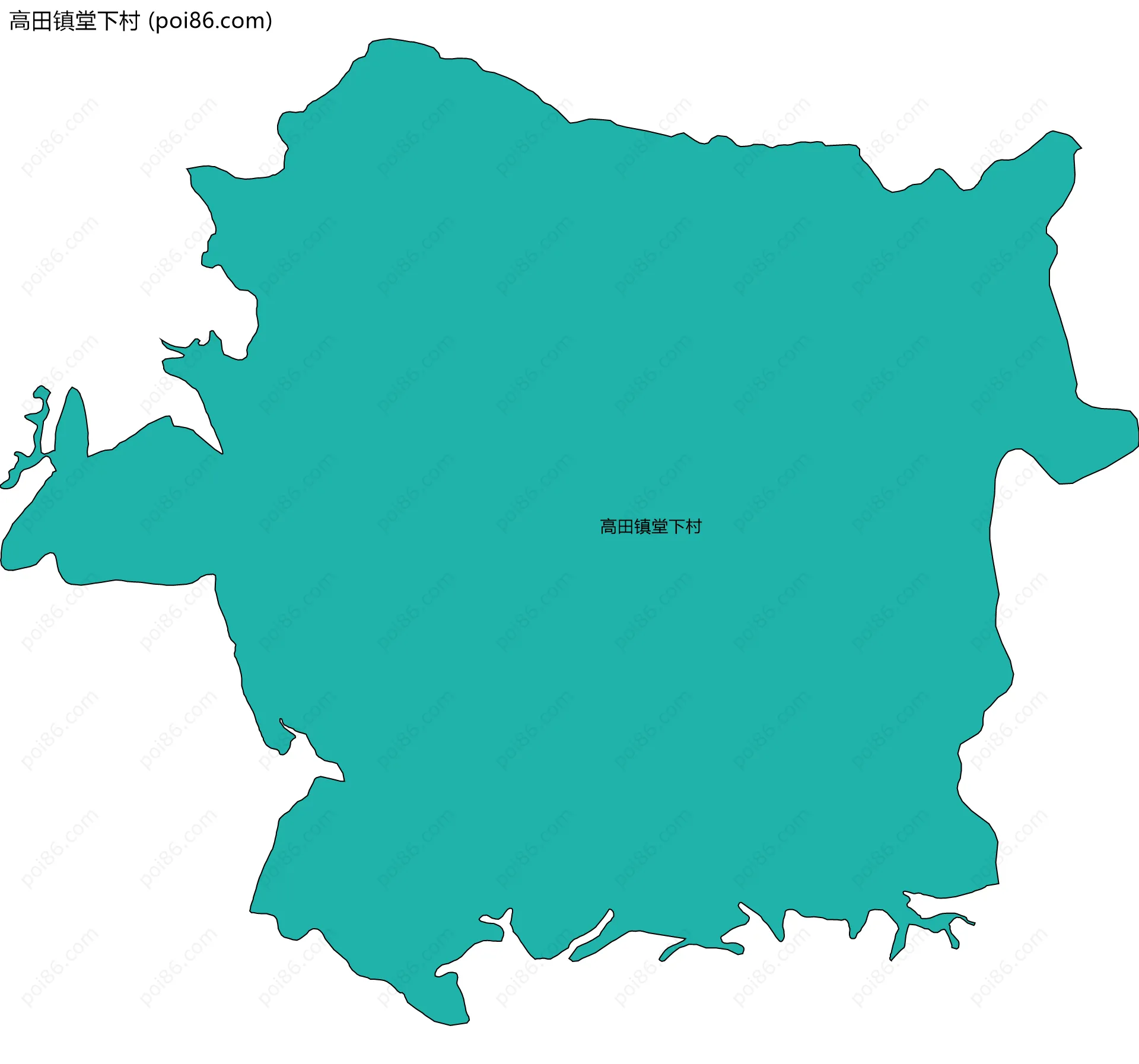 高田镇堂下村边界地图