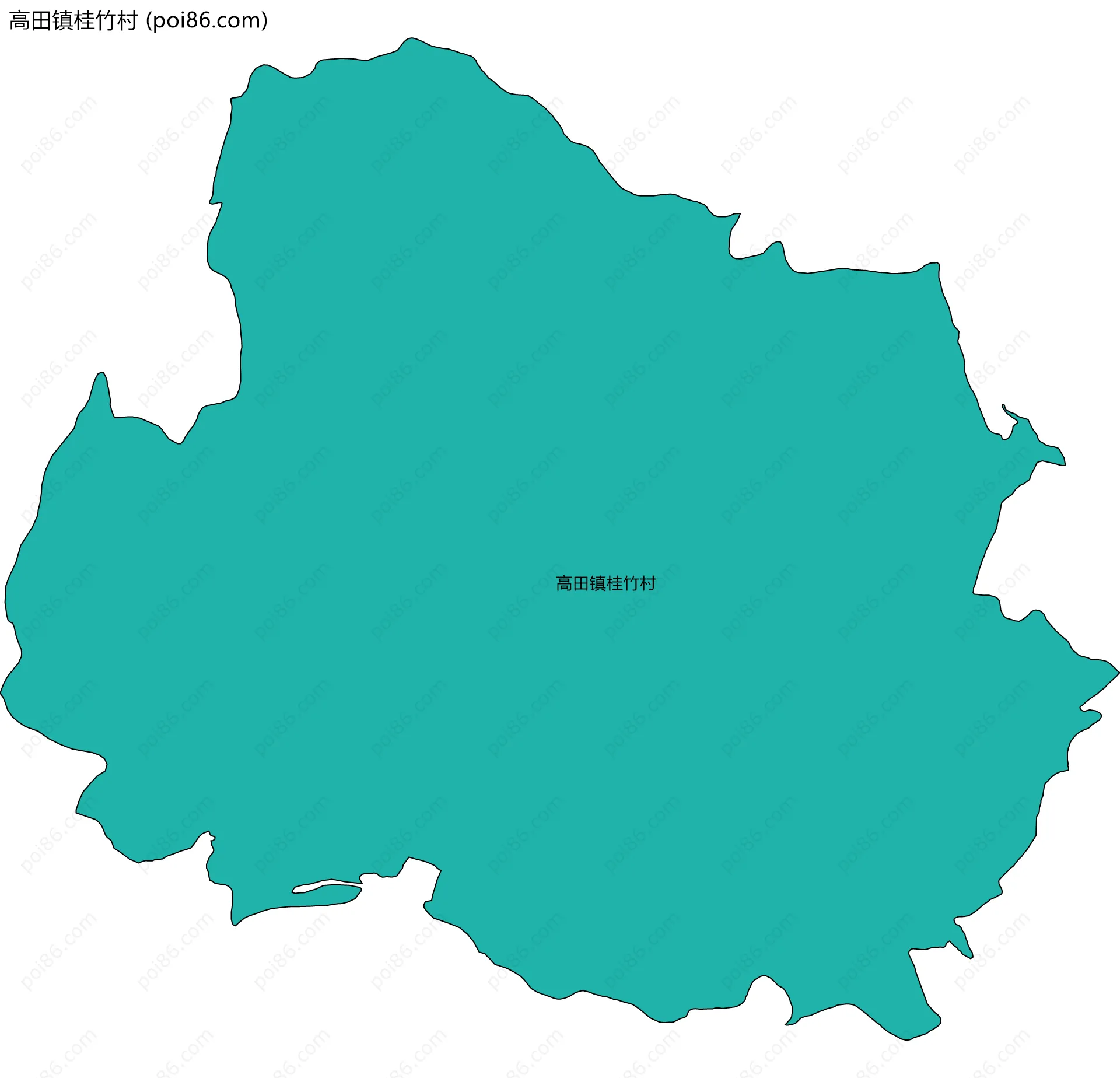 高田镇桂竹村边界地图