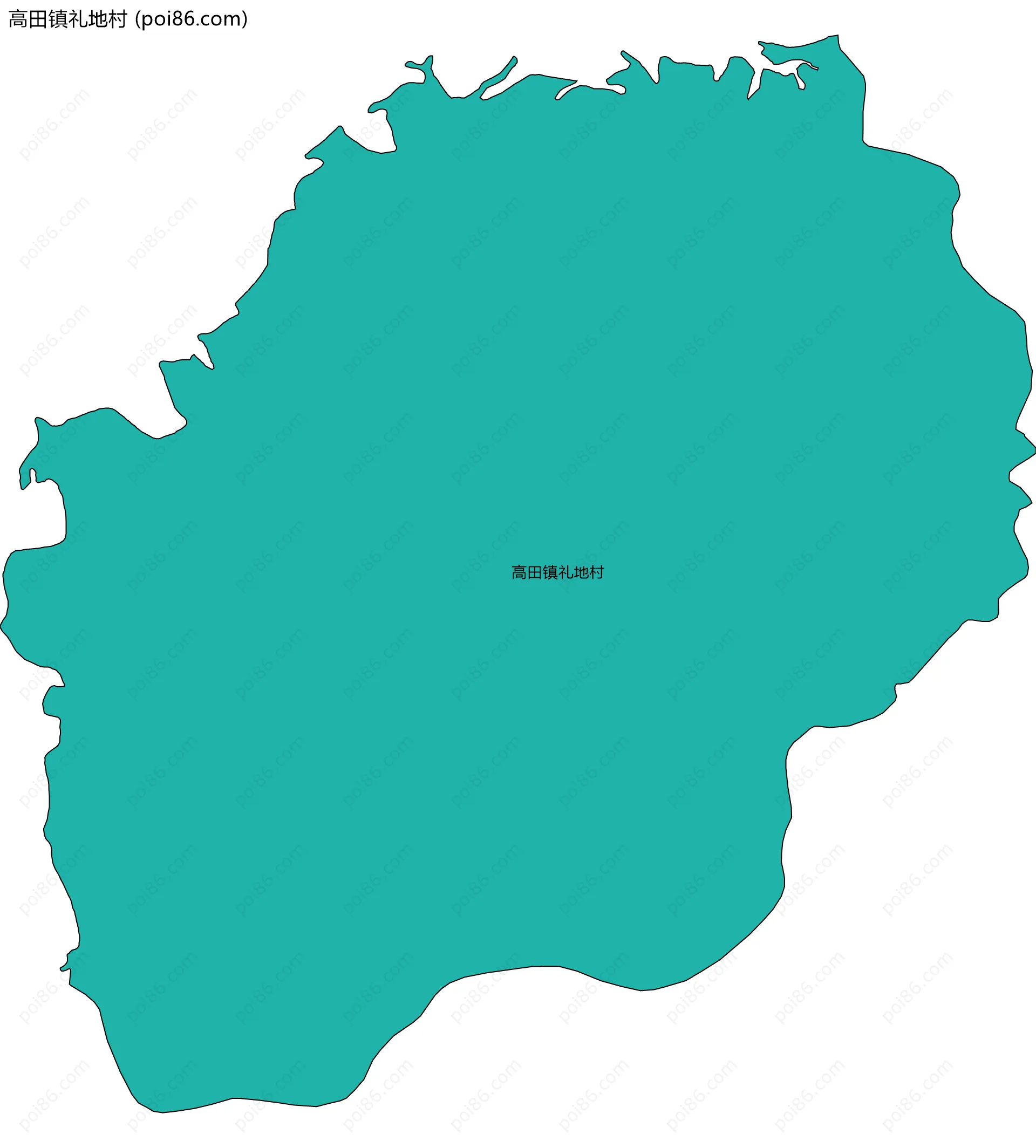 高田镇礼地村边界地图