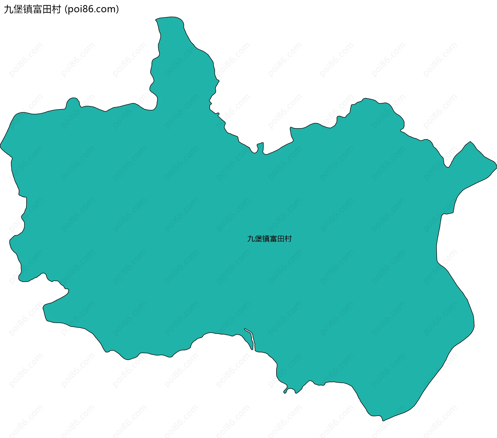 九堡镇富田村边界地图
