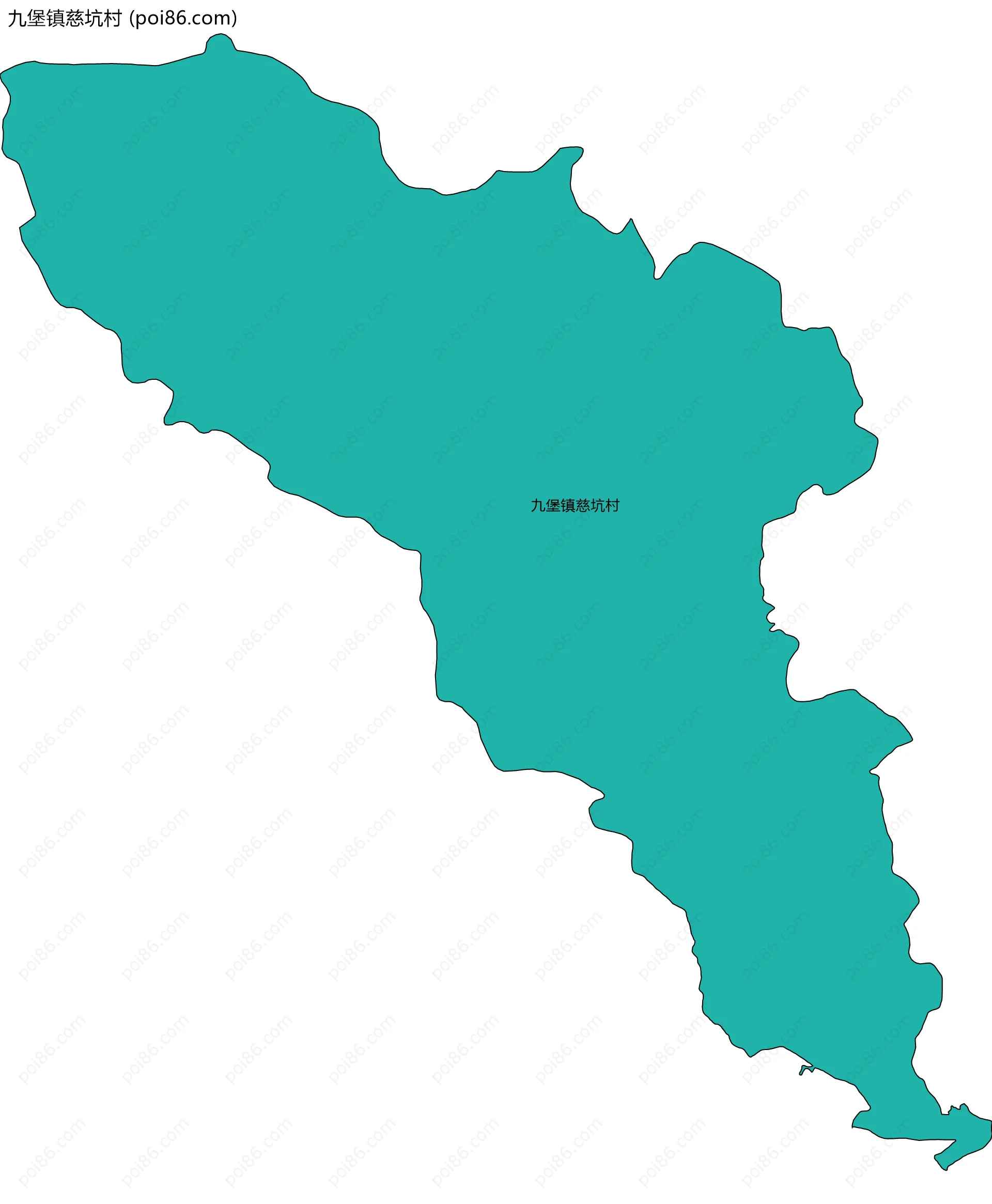 九堡镇慈坑村边界地图