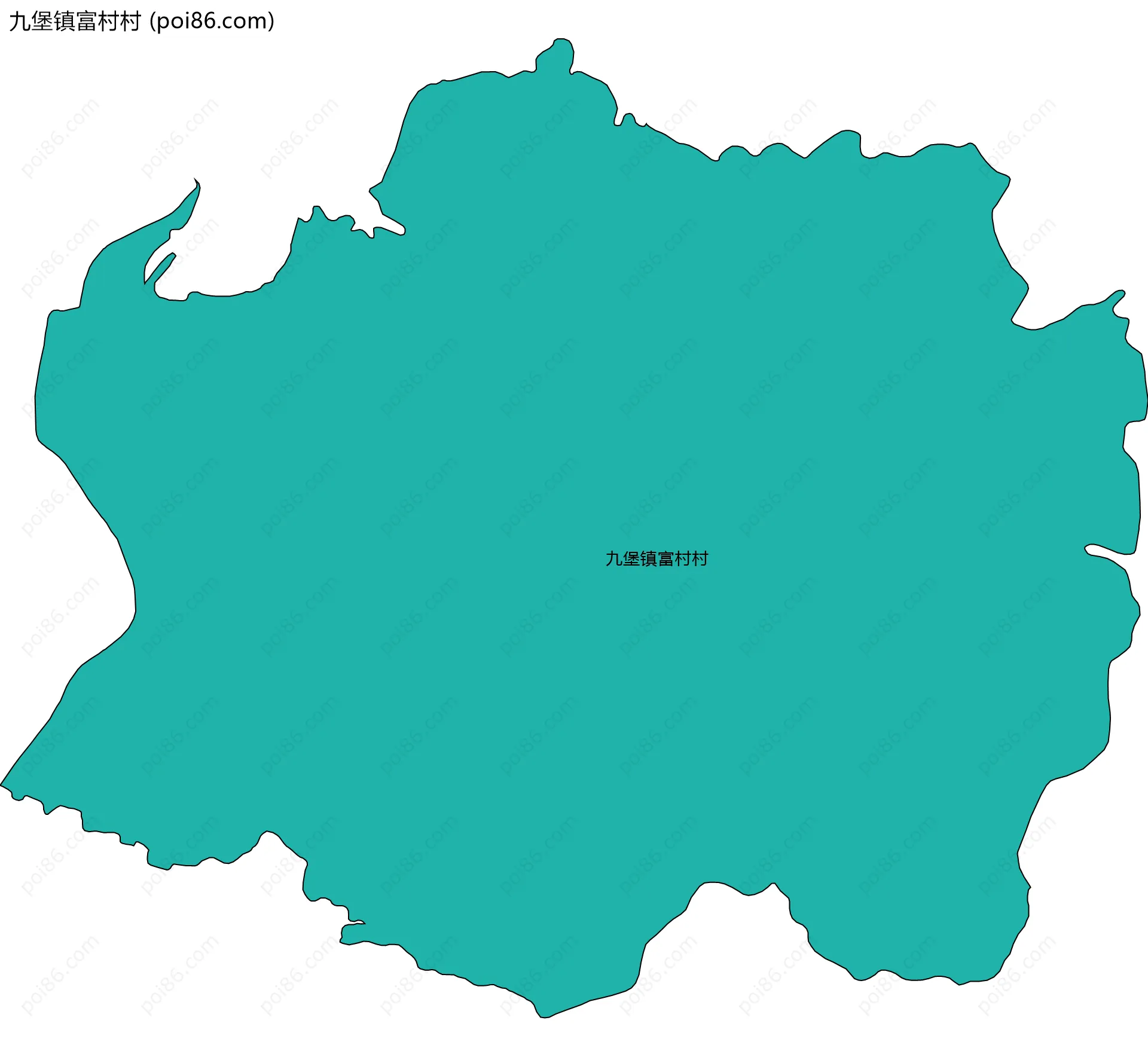九堡镇富村村边界地图