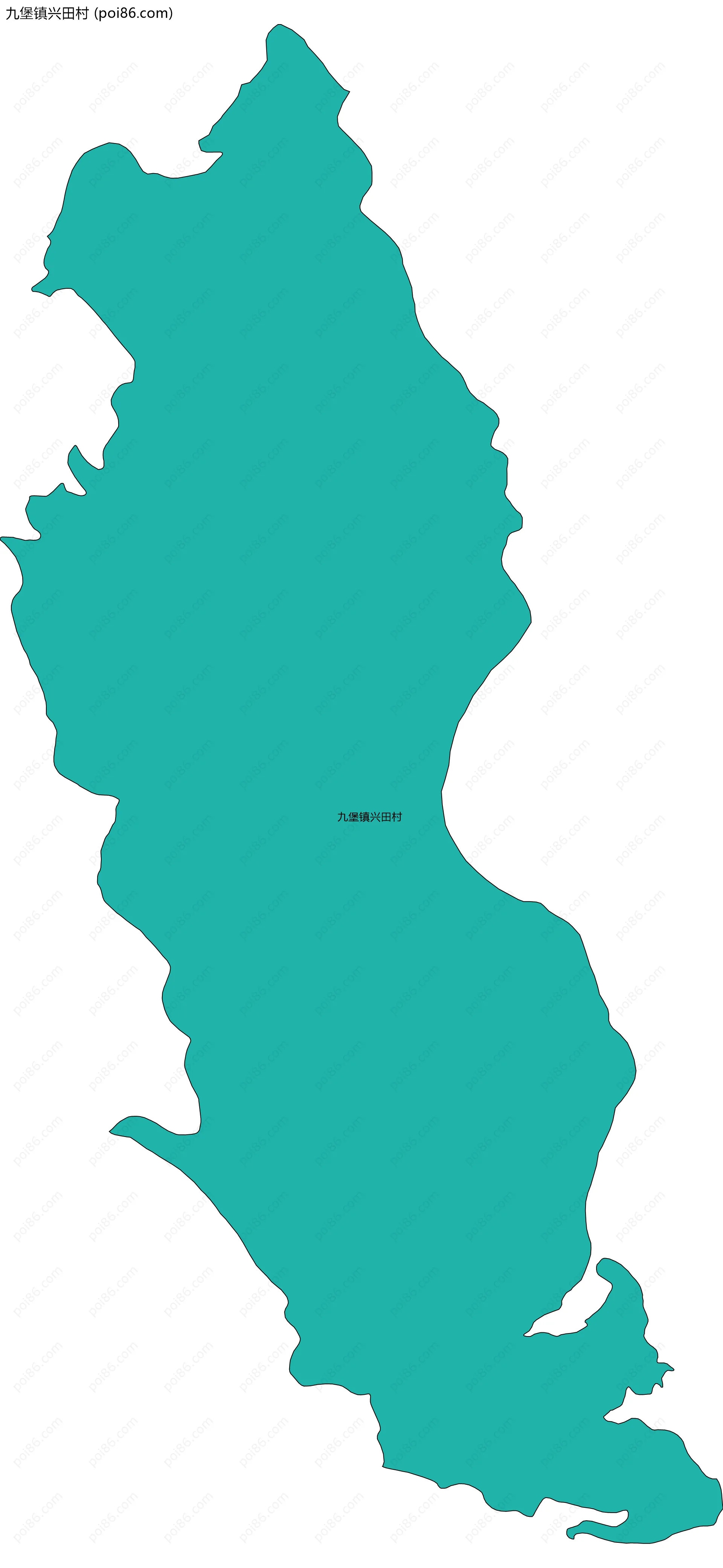 九堡镇兴田村边界地图