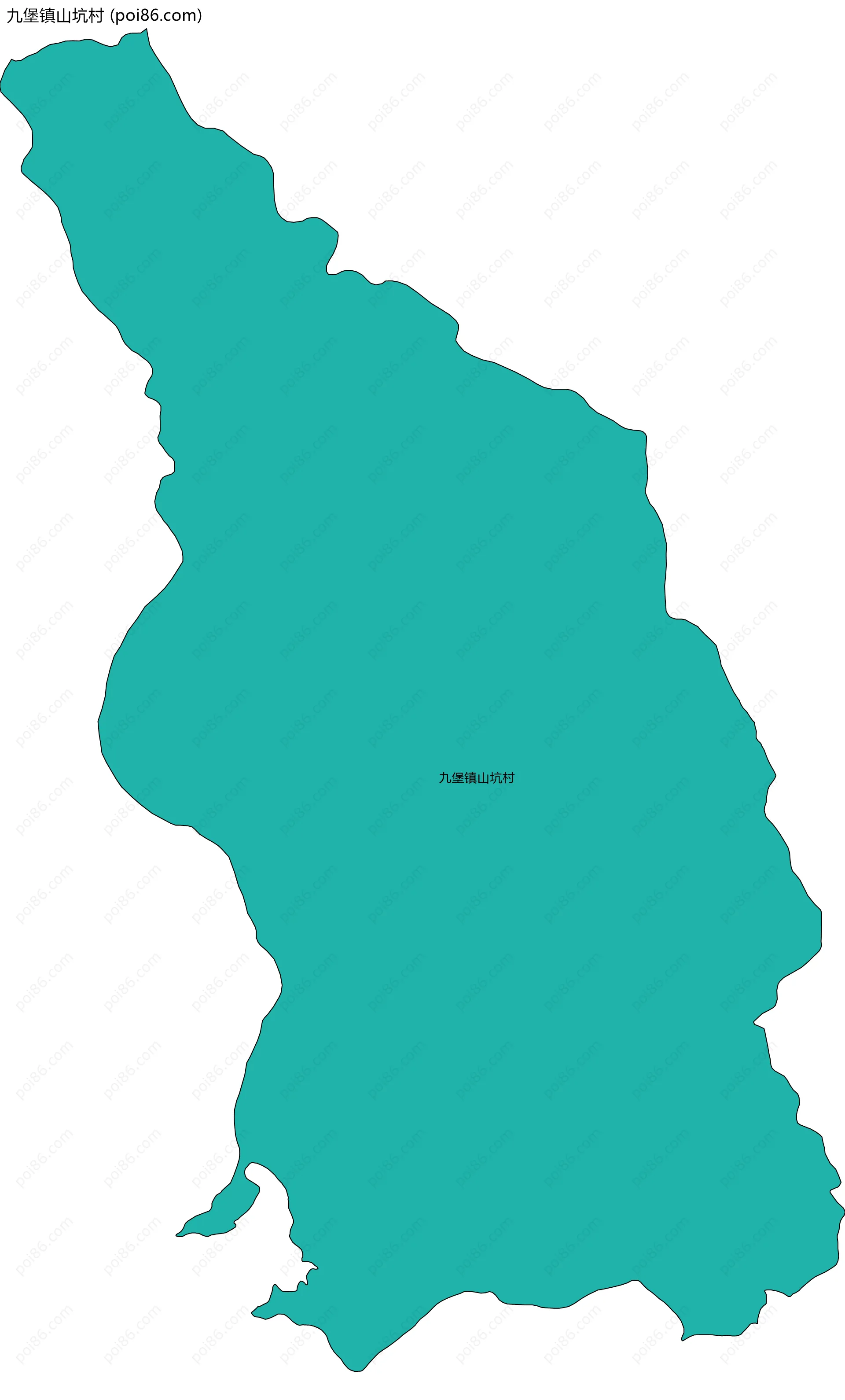 九堡镇山坑村边界地图
