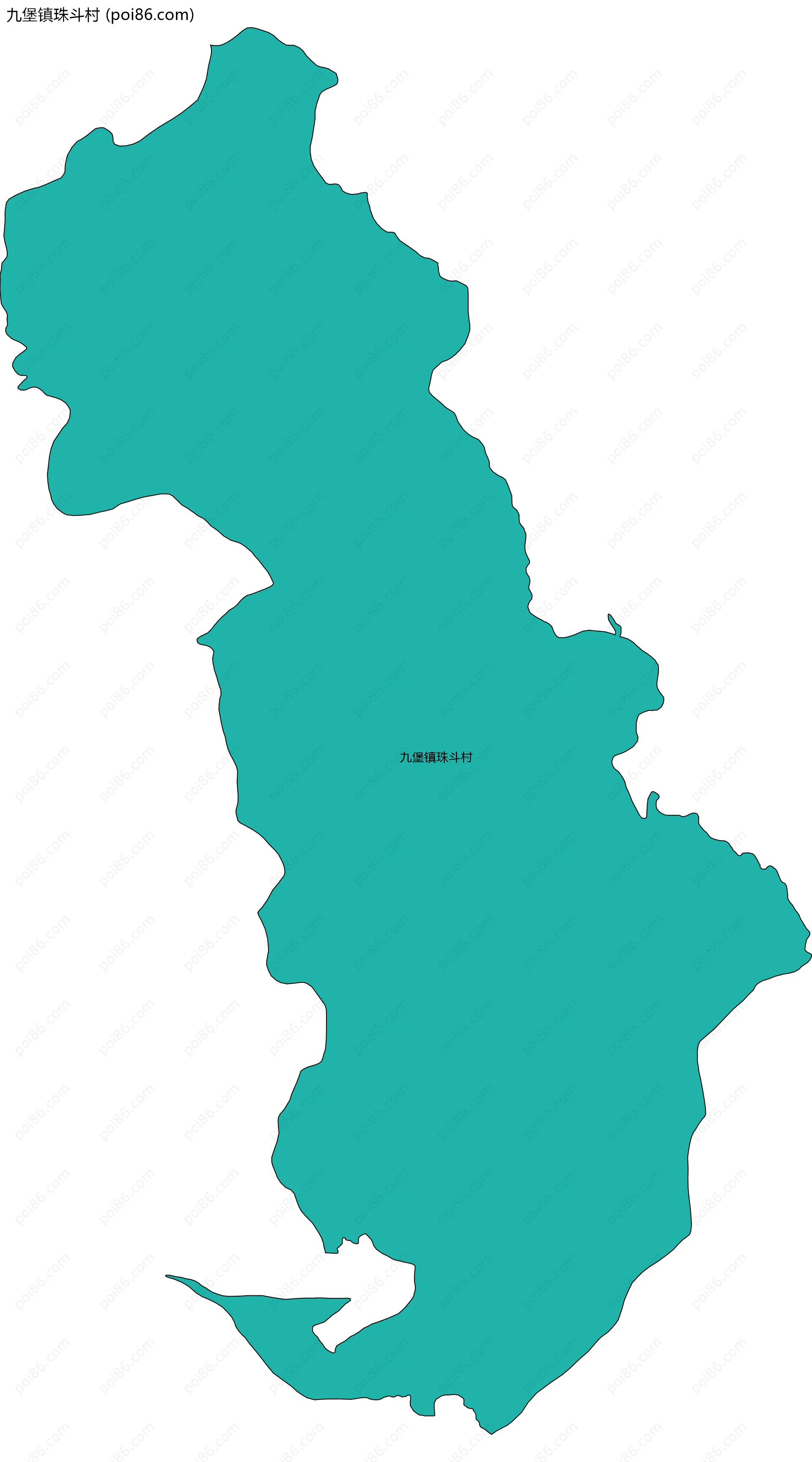 九堡镇珠斗村边界地图