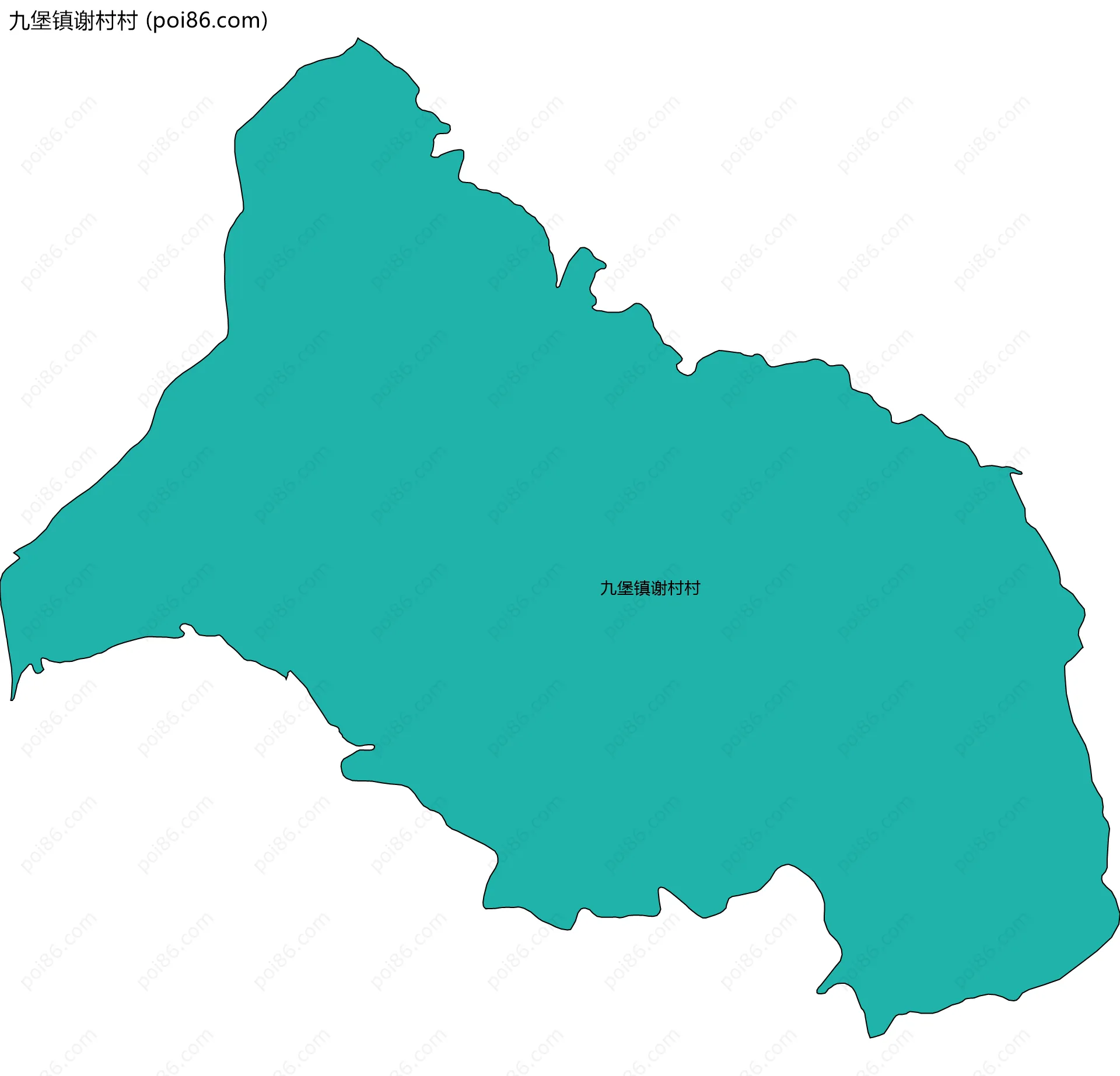 九堡镇谢村村边界地图
