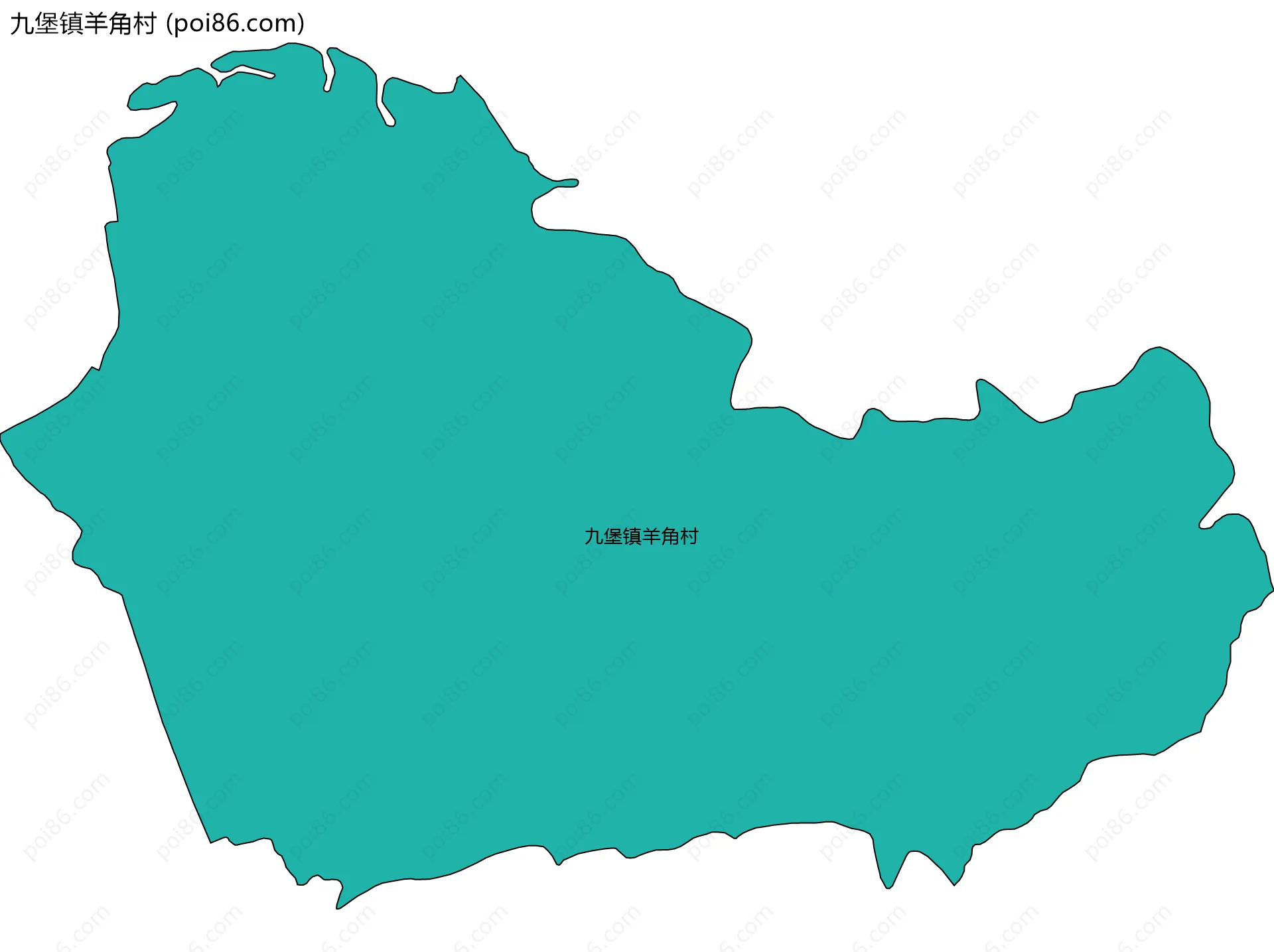 九堡镇羊角村边界地图
