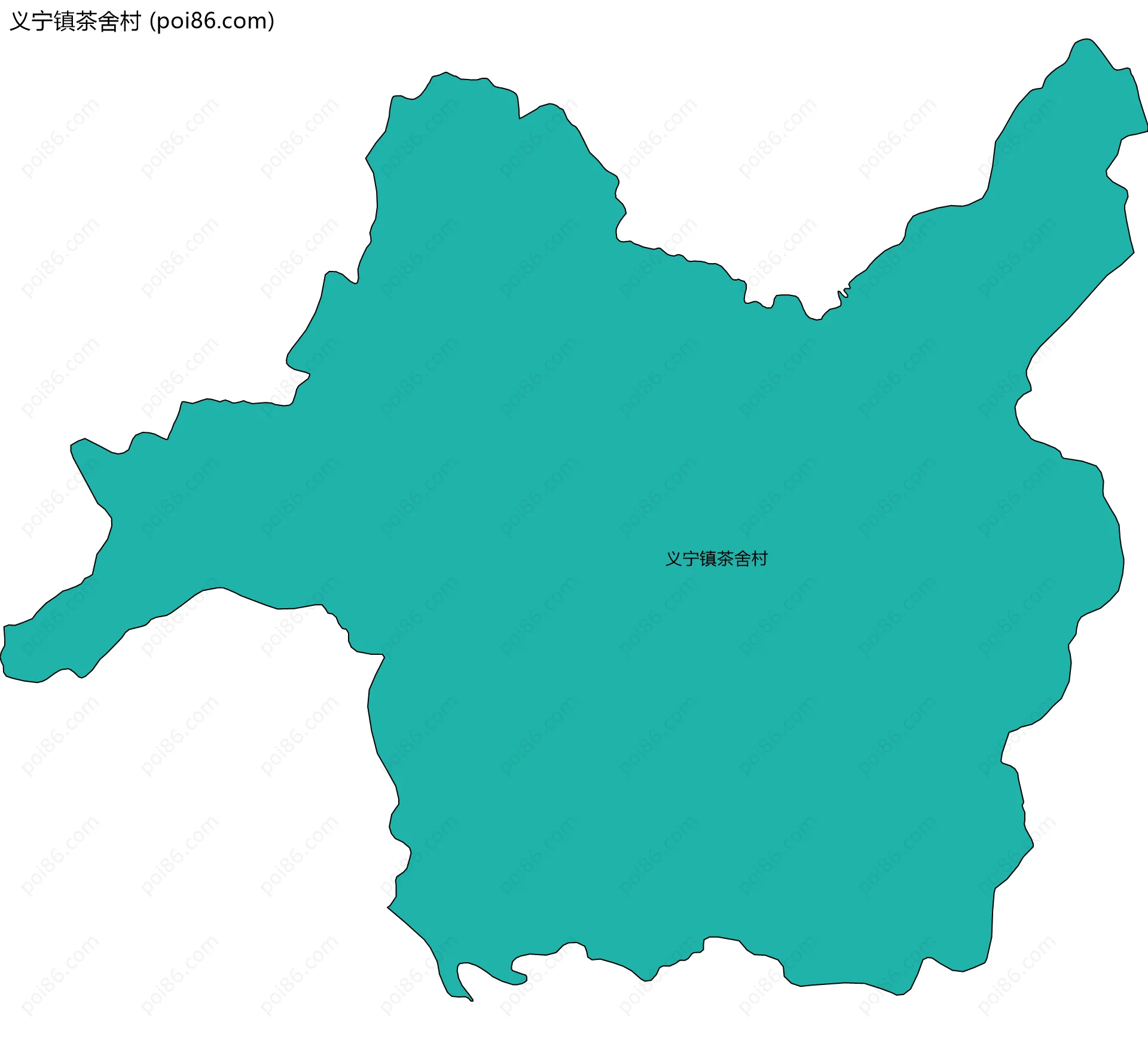 义宁镇茶舍村边界地图