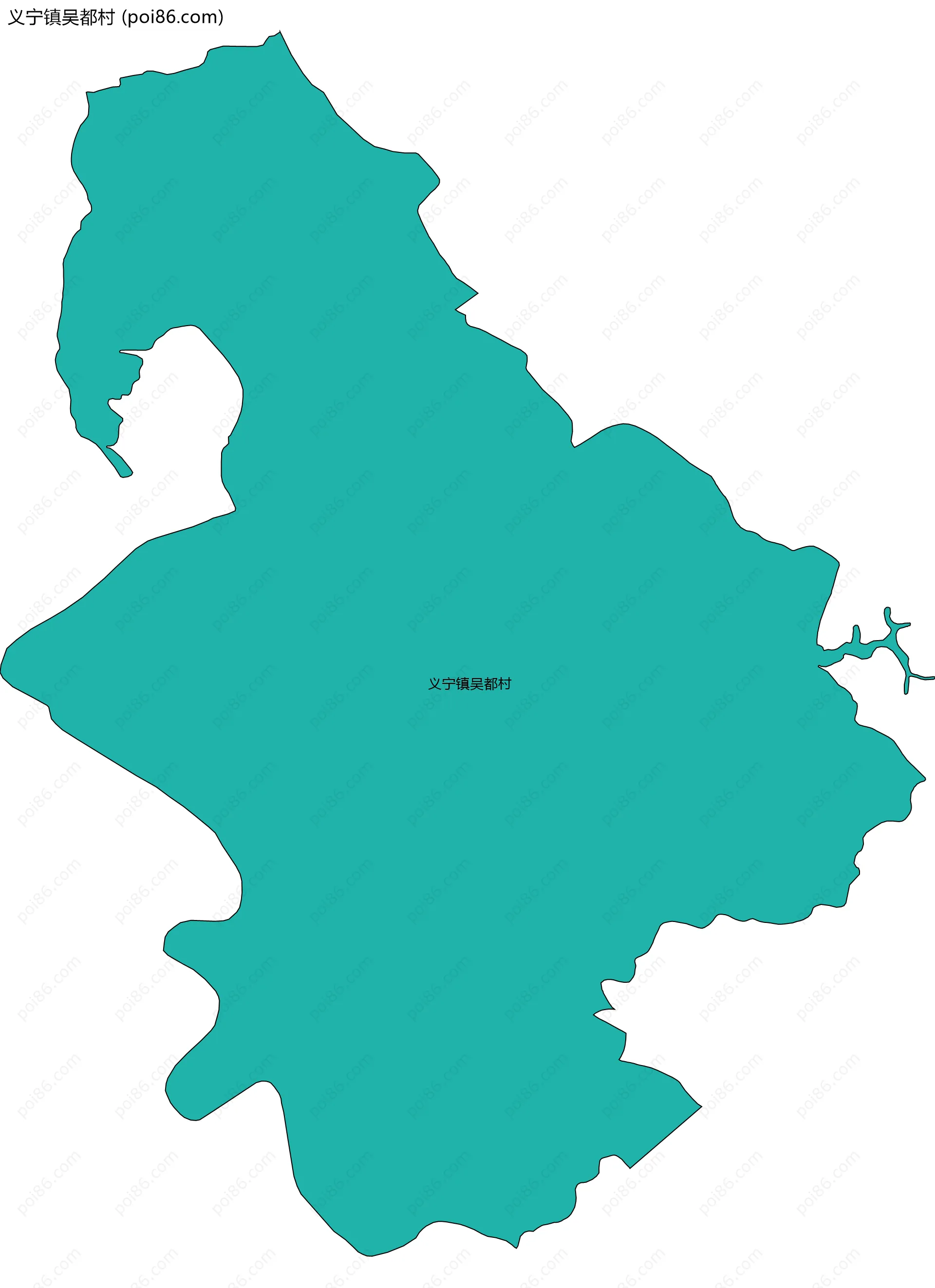 义宁镇吴都村边界地图